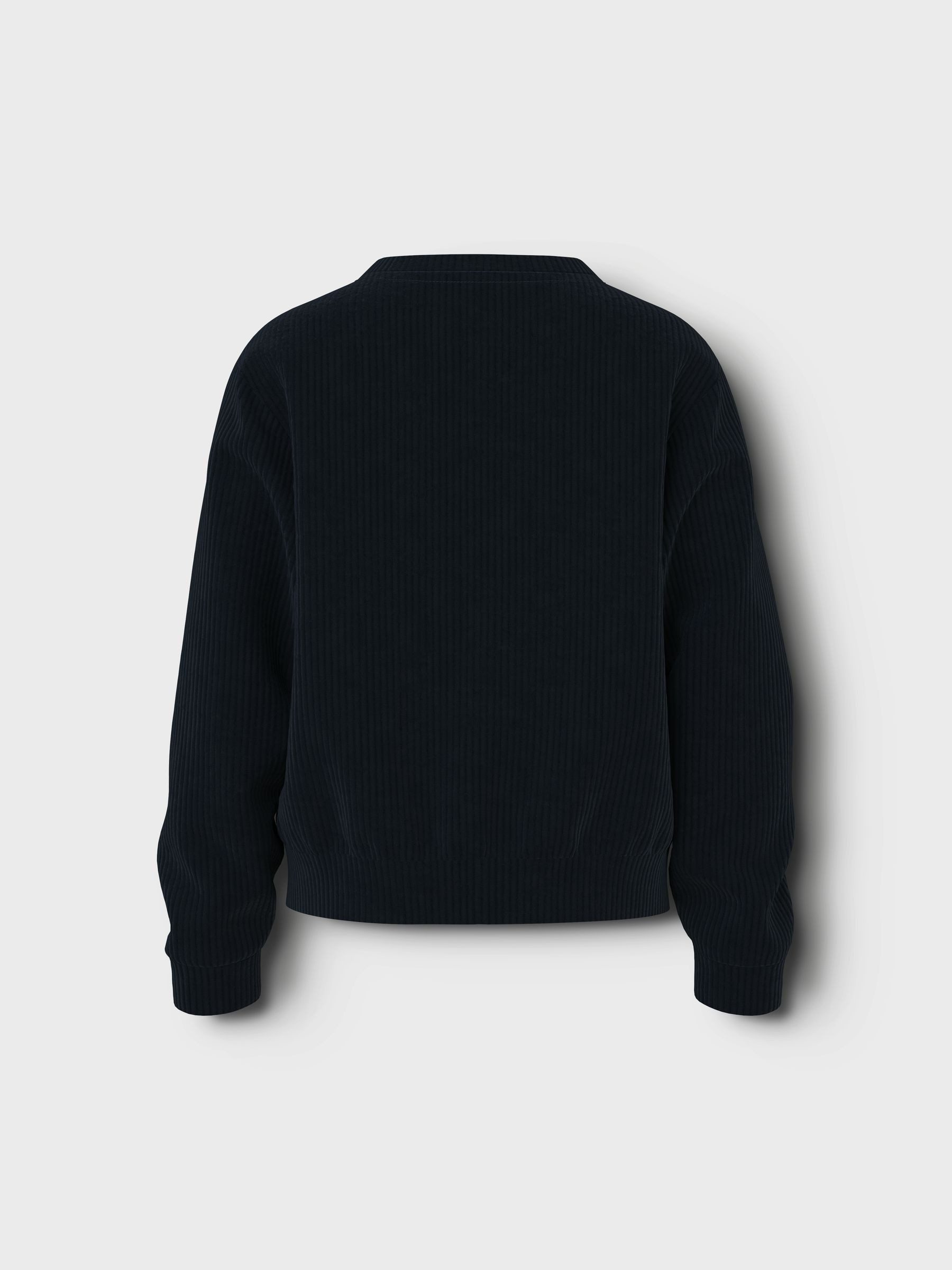 Name It Langarmshirt Weicher Velours Longsleeve Rundhals NKFVELOA LS VELVET SHORT TOP