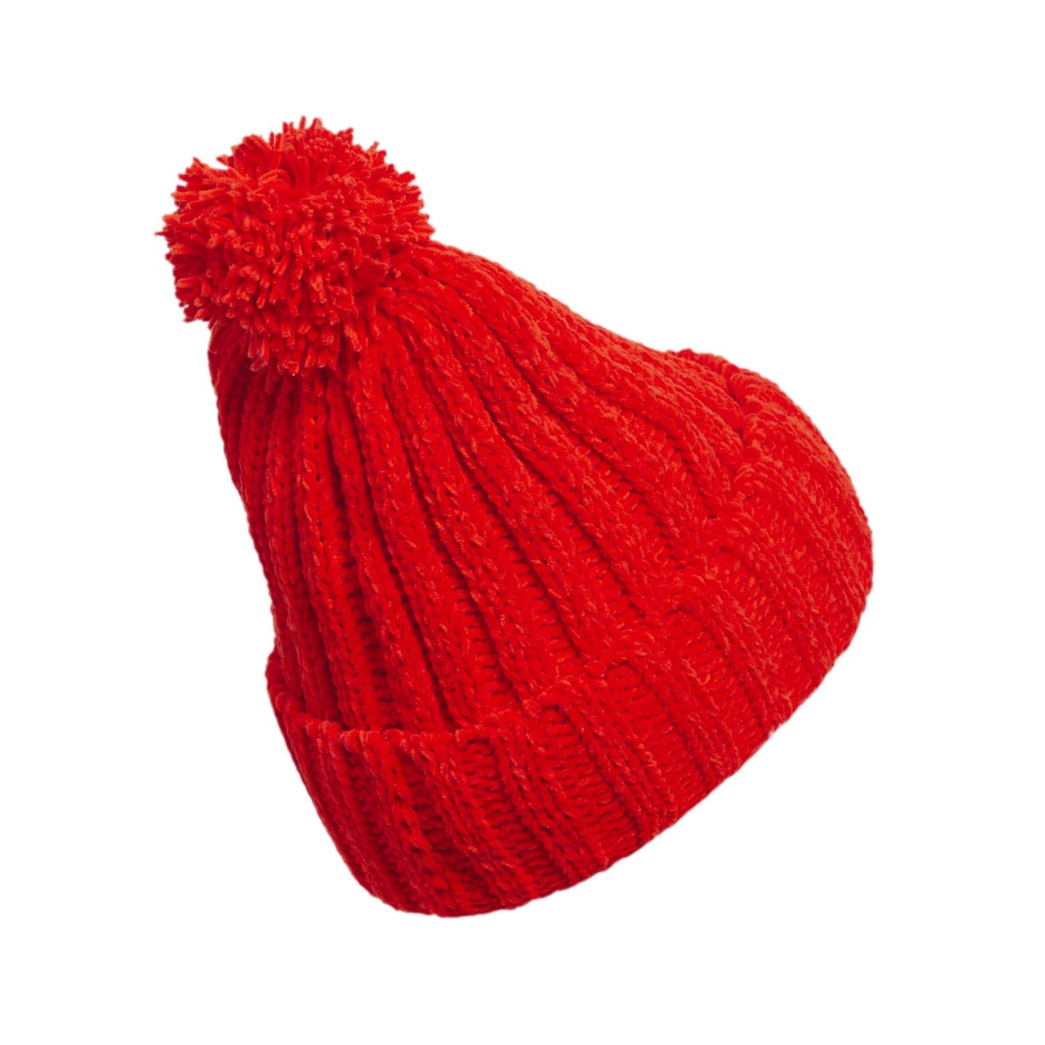 adidas Sportswear Beanie Adidas Golf Mütze Bommel Chenille Cable-Knit Rot Unisex One Size