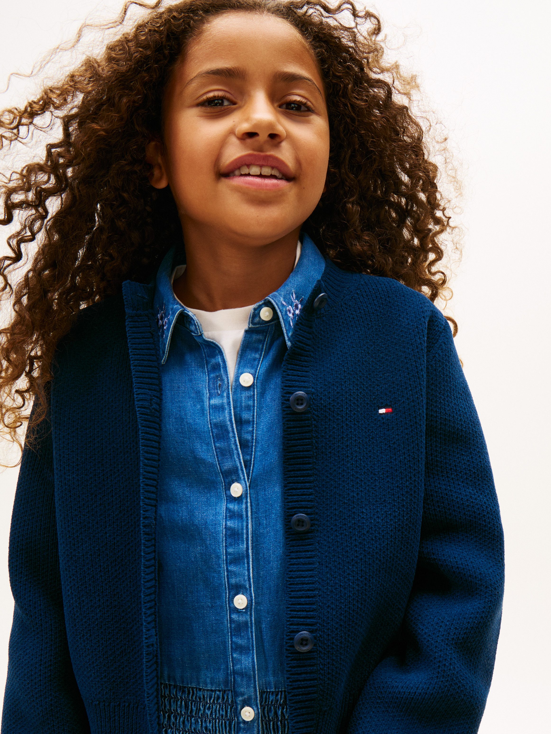 Tommy Hilfiger Strickjacke CHENILLE CARDIGAN Regular fit, für Kinder bis 16 Jahre – Bild 2 von 5