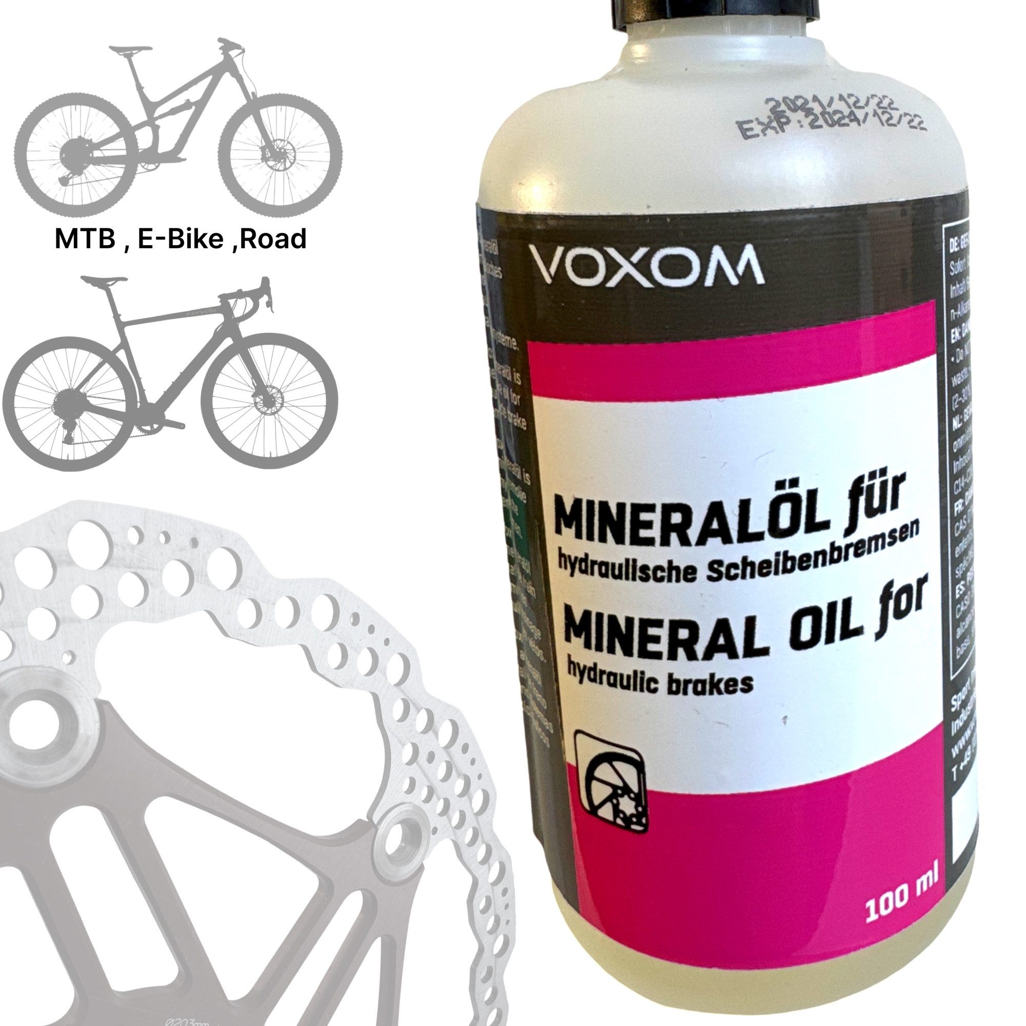 Voxom Fahrrad-Montageständer Voxom Mineralöl für Hydraulische Fahrrad Scheibenbremsen 100ml