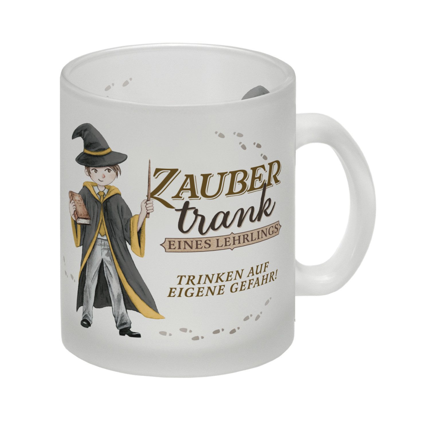 Tasse Zaubertrank Glas Tasse mit Zauberschüler in gelb