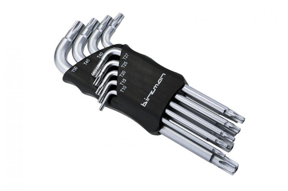 Birzman Fahrradwerkzeugset Birzman Torx-Schlüssel-Set mit langem Arm 9x pro Set silber