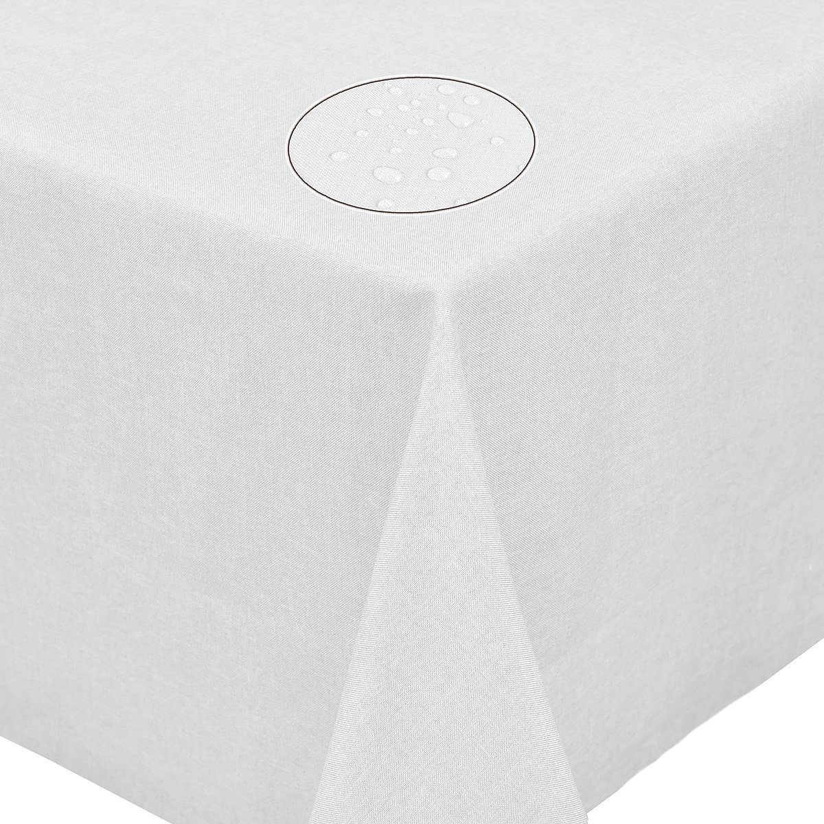 WOLTU TD3051gr Tischdecke Tischtuch Leinendecke Leinen Optik Lotuseffekt Fleckschutz pflegeleicht abwaschbar schmutzabweisend Farbe & Größe wählbar Rund 140 cm Grau