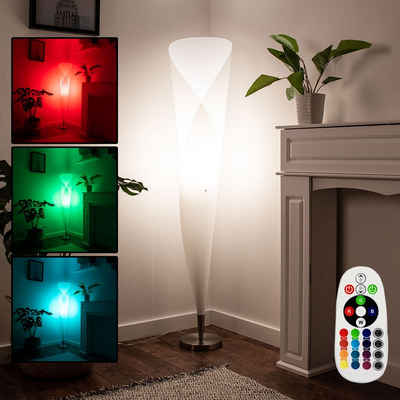 etc-shop LED Stehlampe, Leuchtmittel inklusive, Warmweiß, Farbwechsel, Stehleuchte mit RGB Farbwechsler Standleuchte mit Fernbedienung