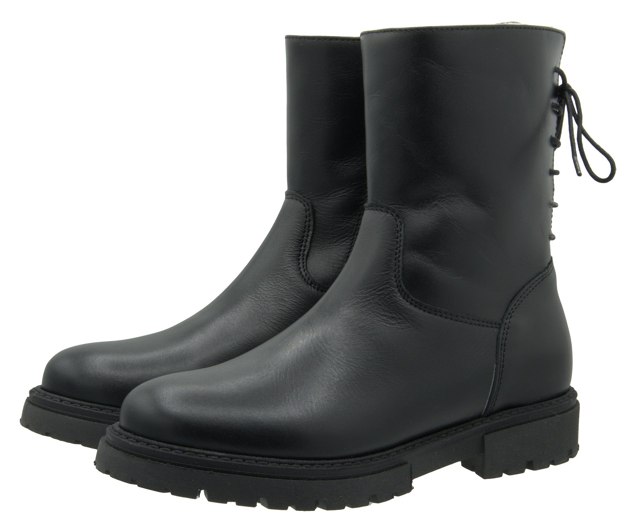 Dianetti Dianetti Сапоги 9973 Winter Boots Leder Lammfell Schwarz Schnürstiefelette