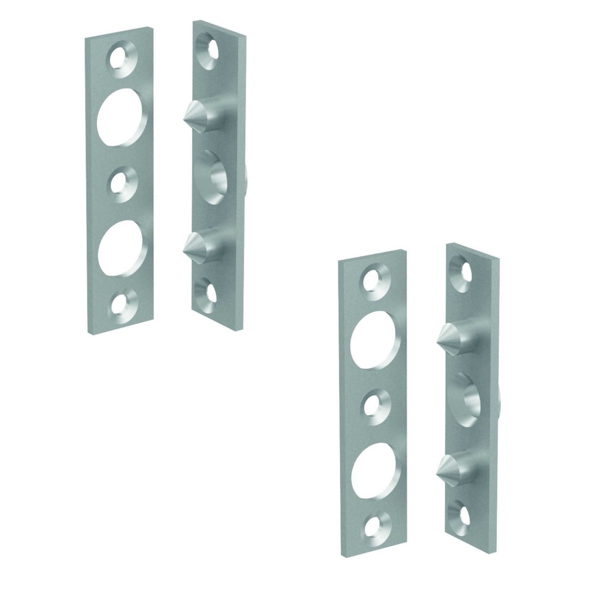 BASI Türbandseitensicherung Bändersicherung, 2 Stück, (Packung, 2-tlg), 2er Set für Holztüren, 2 Stahlzapfen, Maueranker, verzinkt, 2-teilig