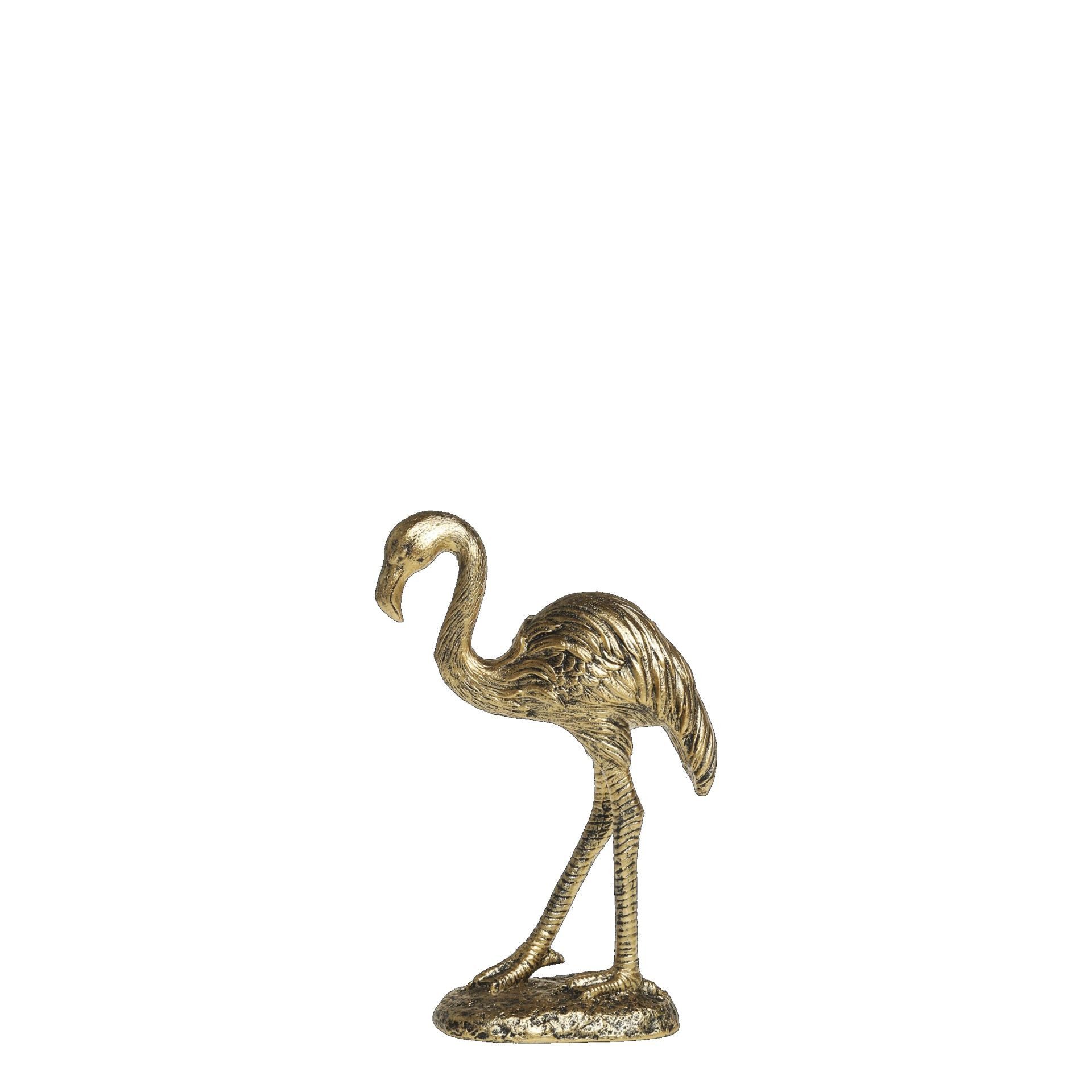 Chic Antique Dekofigur Vintage Flamingo Antik-Gold