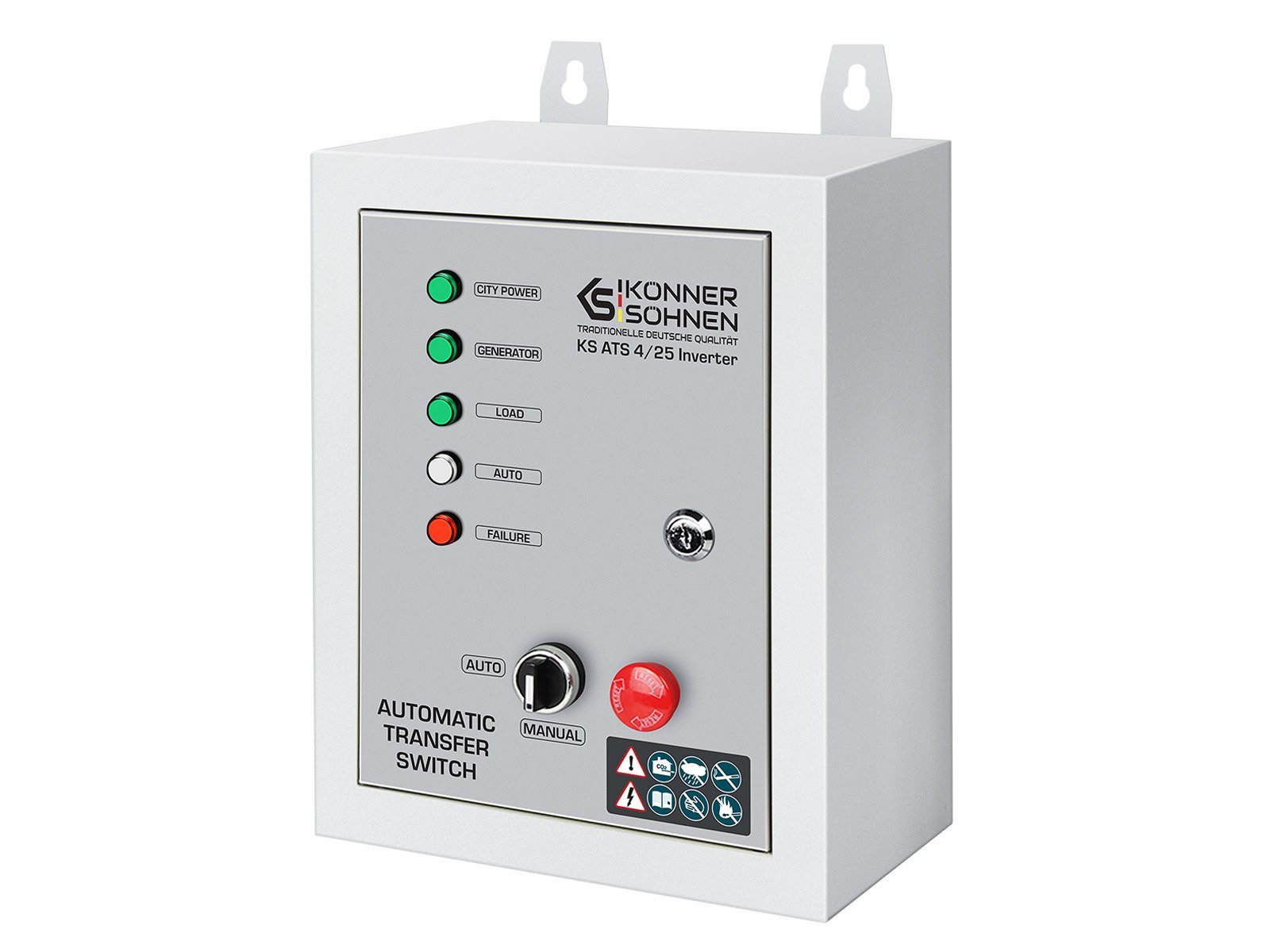 Könner & Söhnen Stromerzeuger KS ATS 4/25 Inverter, (Automatisches Netzumschaltgerät, 1-tlg., (230 und 400 V), startet / stoppt den Generator und schaltet automatisch um
