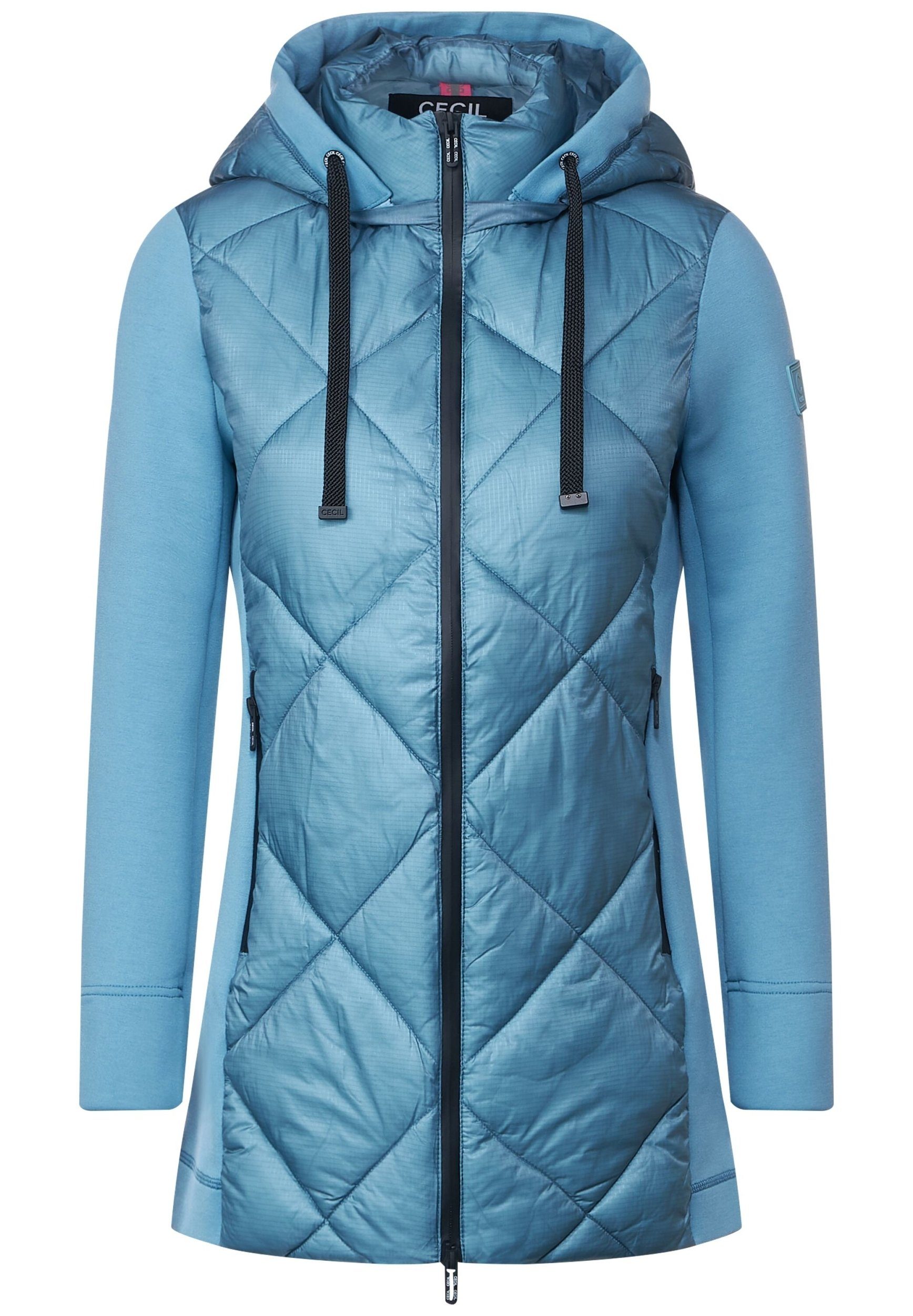 Cecil Strickmantel Scuba Mix Coat adriatic blue