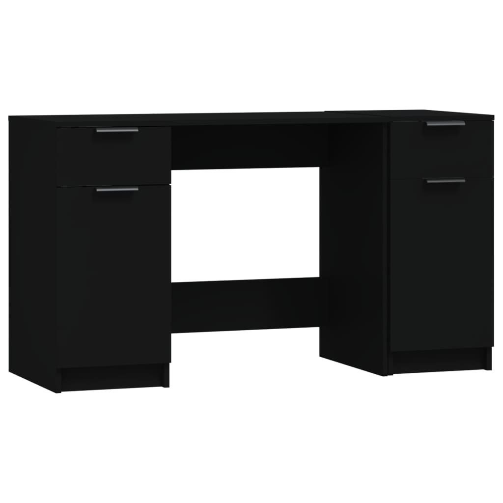 vidaXL Schreibtisch Schreibtisch mit Beistellschrank Schwarz günstig online kaufen