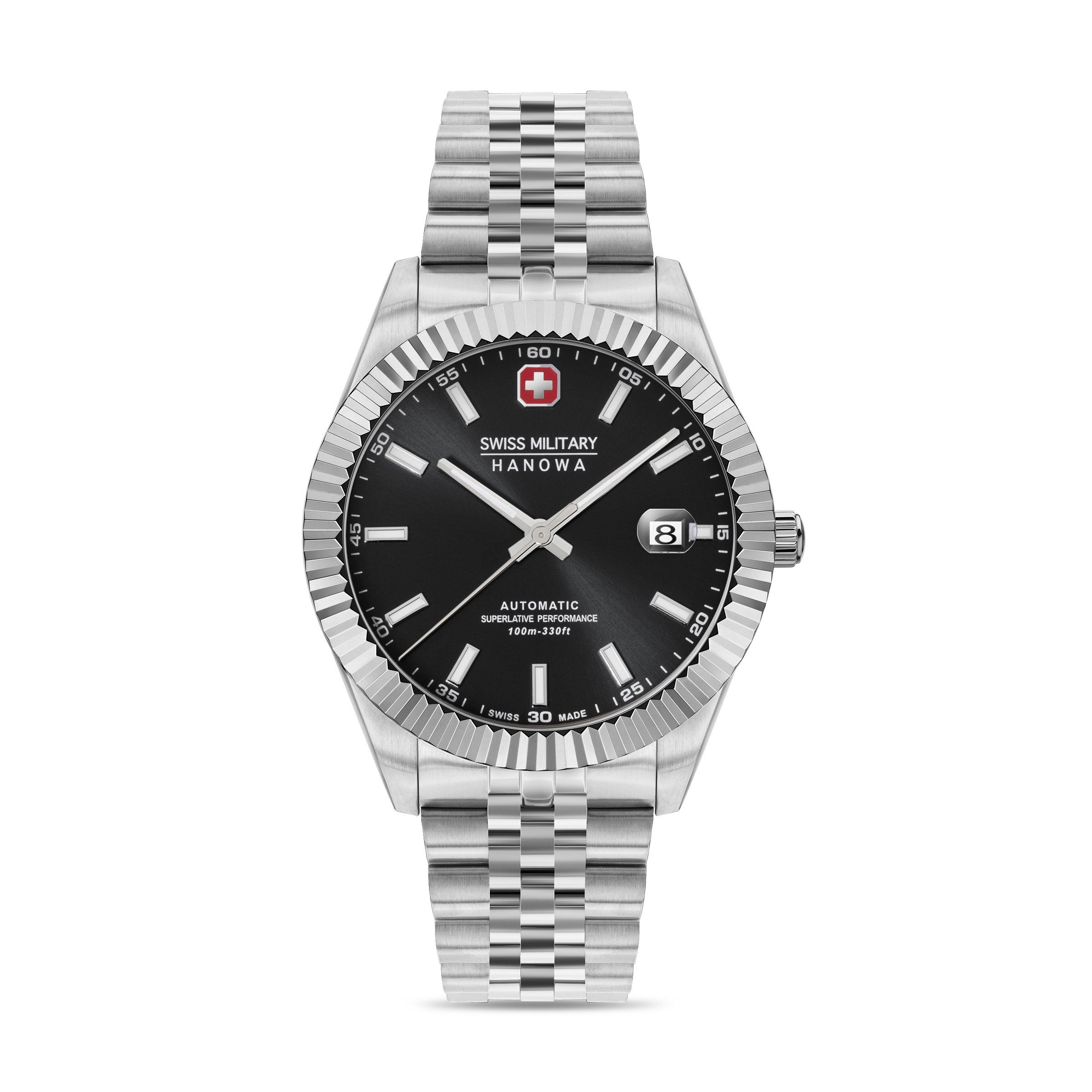 Swiss Military Hanowa Automatikuhr Diligenter SMWGL0002101, Armbanduhr, Herrenuhr, Swiss Made, Mechanische Uhr, Edelstahlarmband