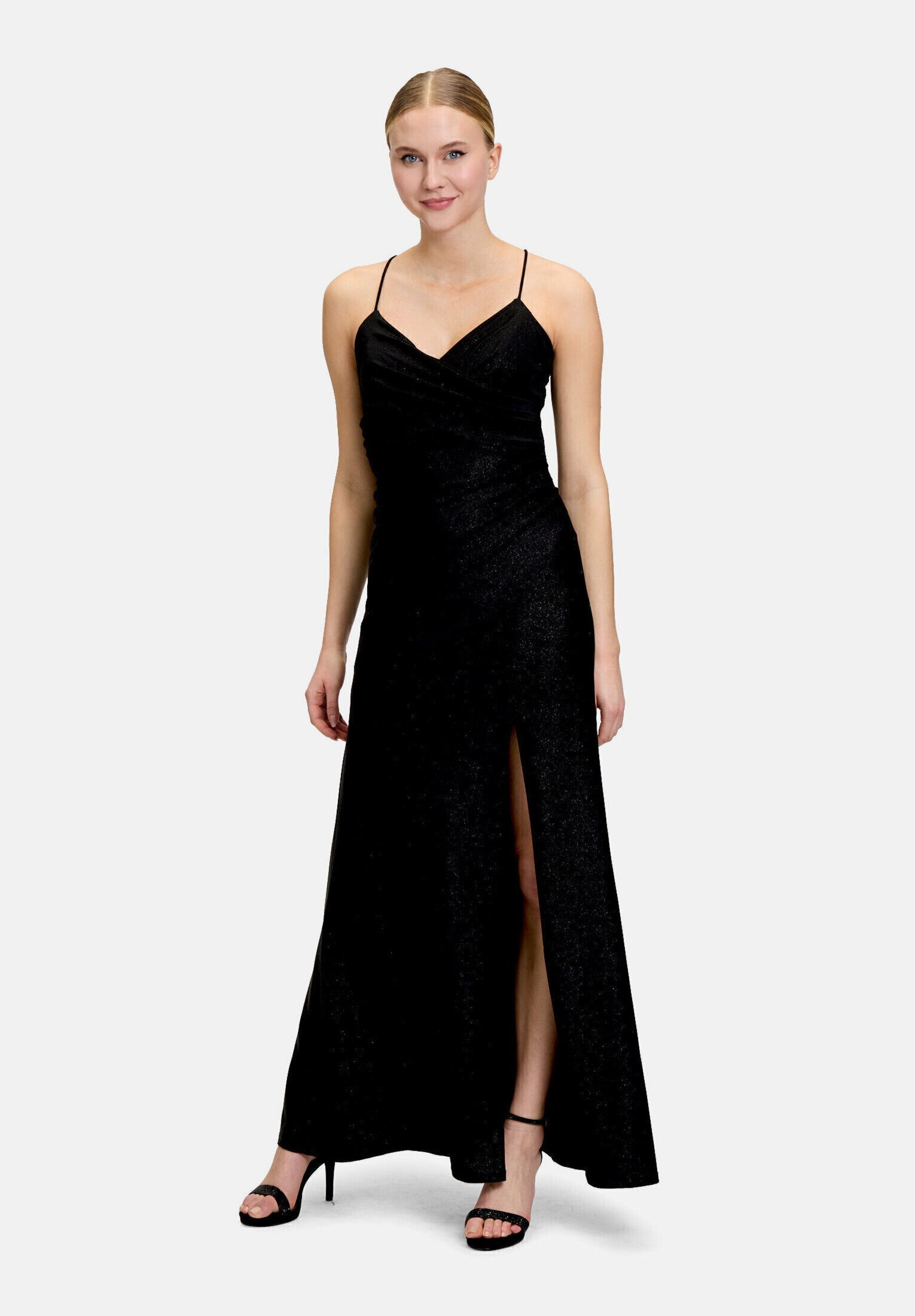 Vera Mont Abendkleid Damen im Glitzer-Look Wickel-Design