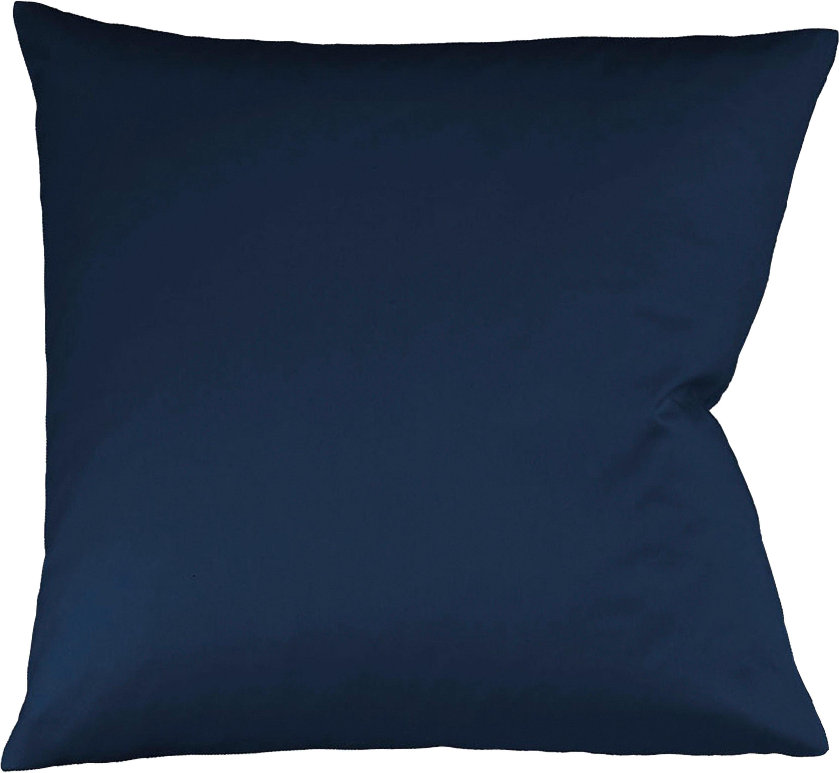 fleuresse Kissenbezug Colours Mako Satin, 100% Baumwolle, mit Reißverschluss, (2 Stück), Mako Satin, glänzend, glatt, Premium Qualität