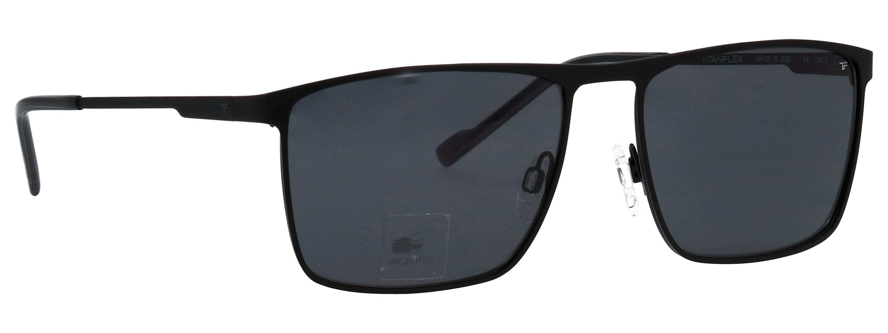 TITANflex Sonnenbrille Modell 824135 Form Karree/Soft, Logoschriftzug auf Bügel, Titanflexfassung