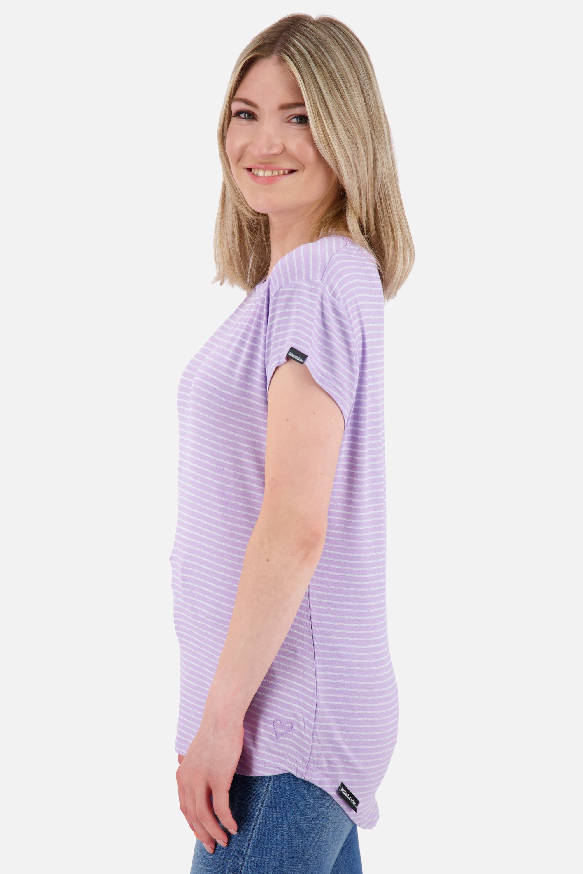 Alife & Shirt Z Shirt lavender digital Rundhalsshirt Kurzarmshirt, Damen Kickin MimmyAK