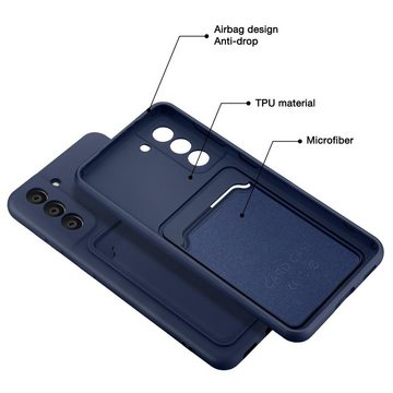 CoolGadget Handyhülle Card Case Handy Tasche für Samsung Galaxy S21 6,2 Zoll, Silikon Schutzhülle mit Kartenfach für Samsung Galaxy S21 Hülle