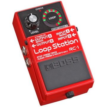 Boss by Roland E-Gitarre Boss RC-1 Looper Pedal mit FS-7 Dual-Switch