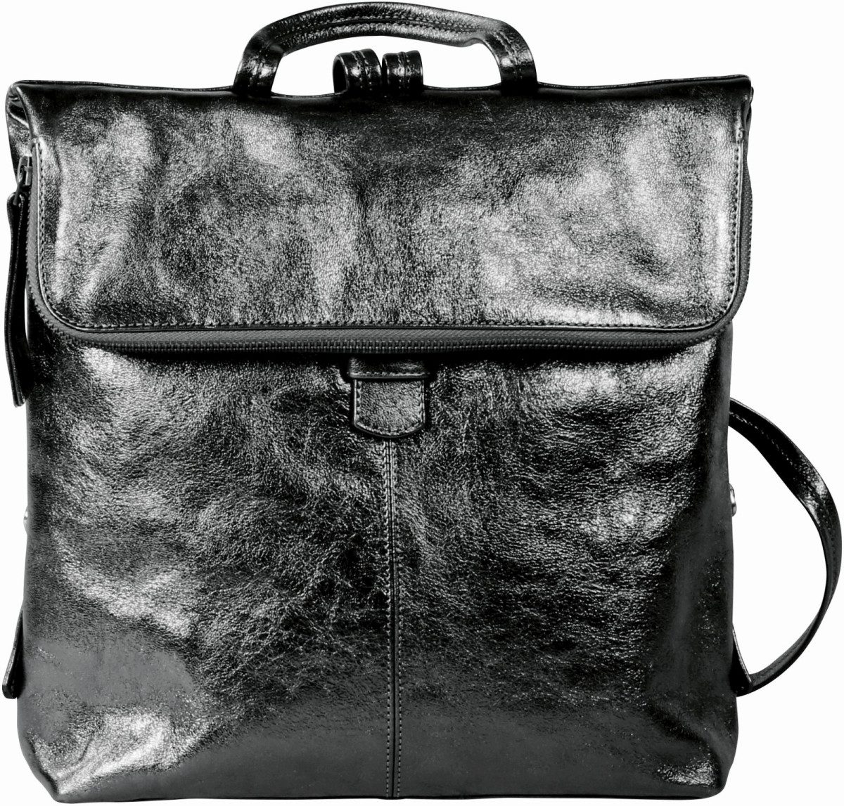 Rucksack Rucksack Emalia Leder 34x30x8cm schwarz