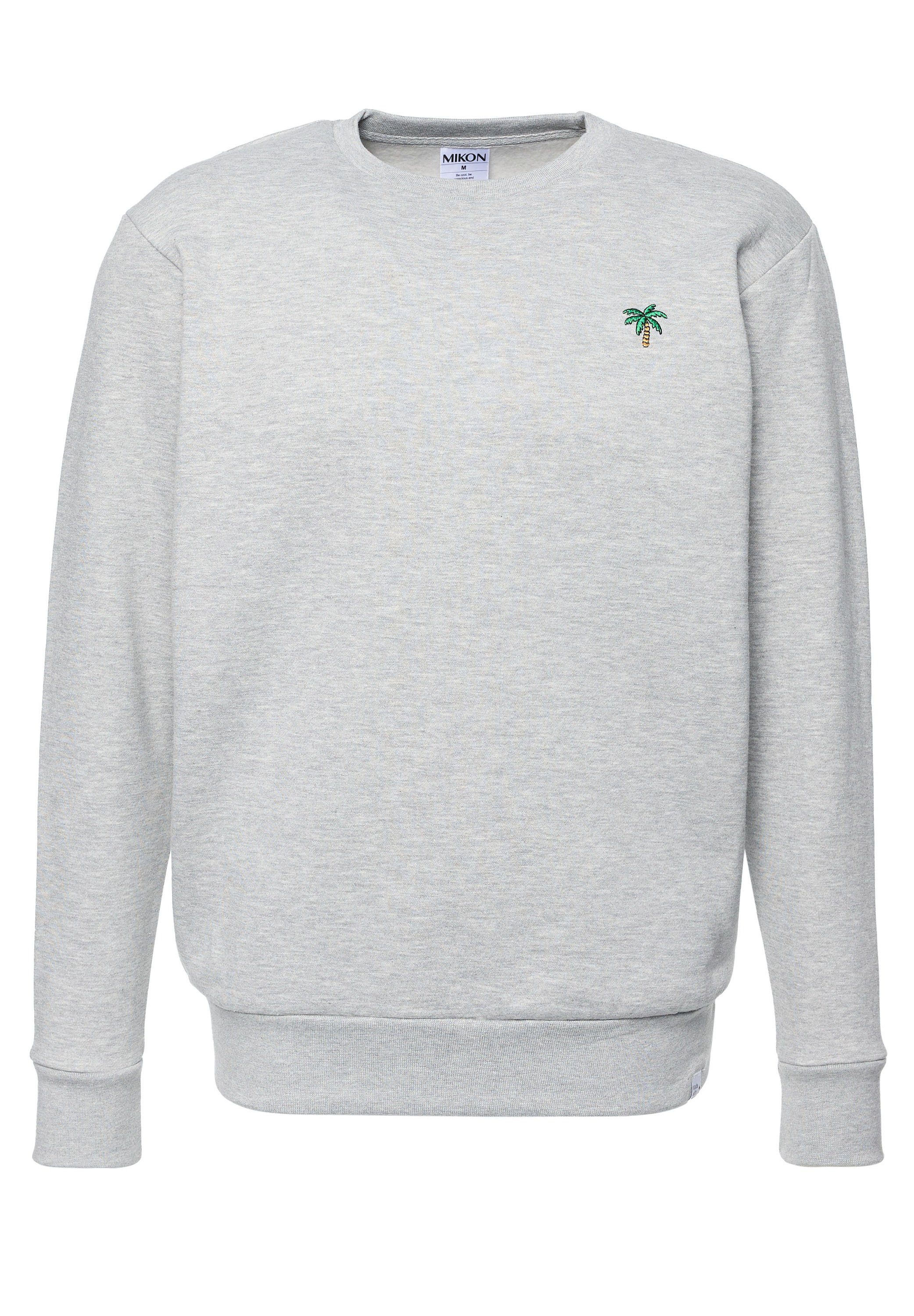 MIKON zertifizierte Sweatshirt Bio-Baumwolle GOTS Palme