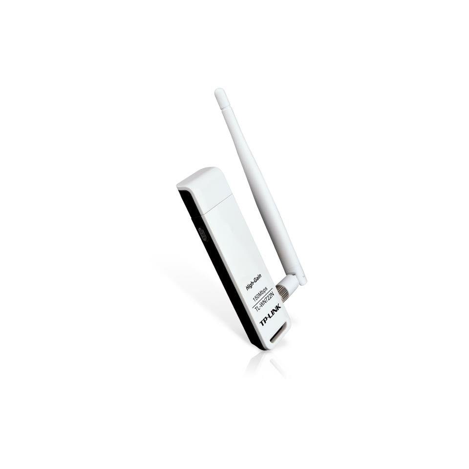 tp-link WLAN-Adapter TL-WN722N, Wireless-N-USB-Adapter, bis 150Mbit/s, Externe High-Gain-Antenne