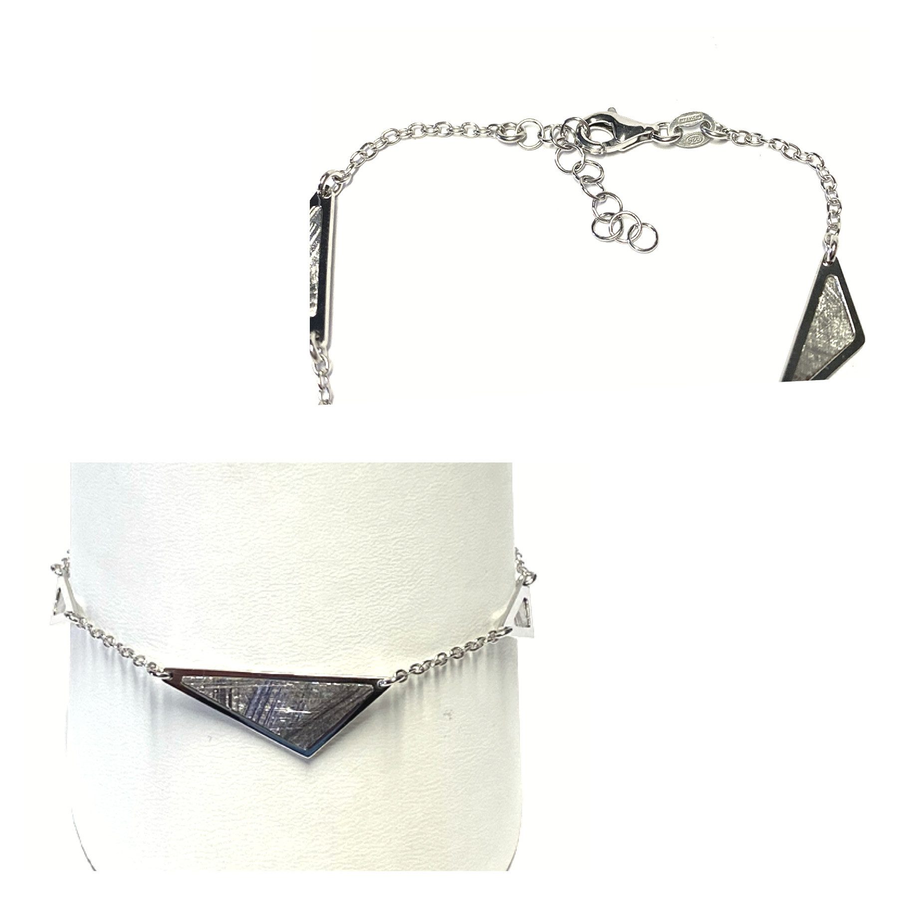 Edelschmiede925 Silberarmband 18-20cm Silber rhodniert Anlaufschutz Dreieck