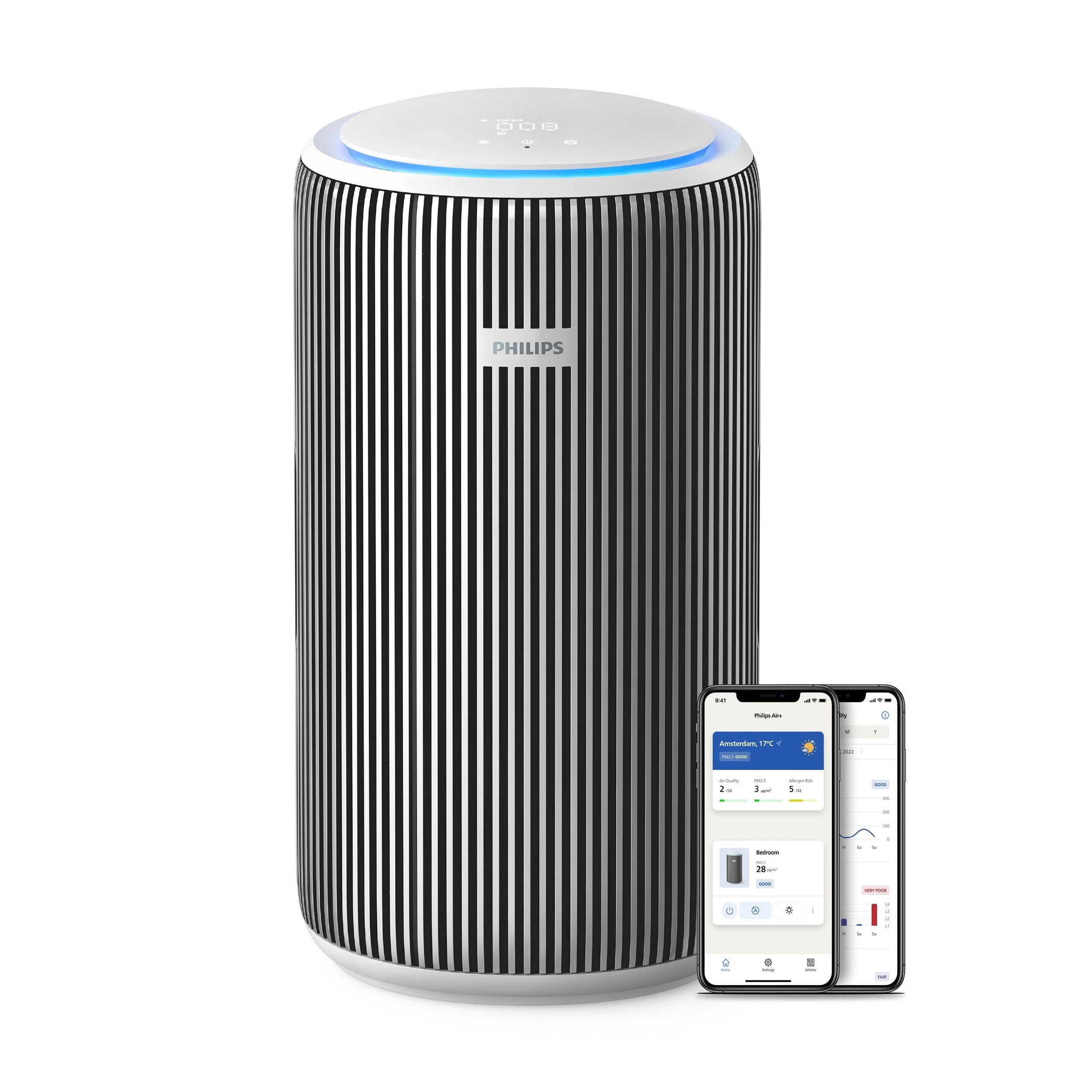 Philips Luftreiniger PureProtect 3200 Series AC3220/10, für 105 m² Räume, HEPA 13, App