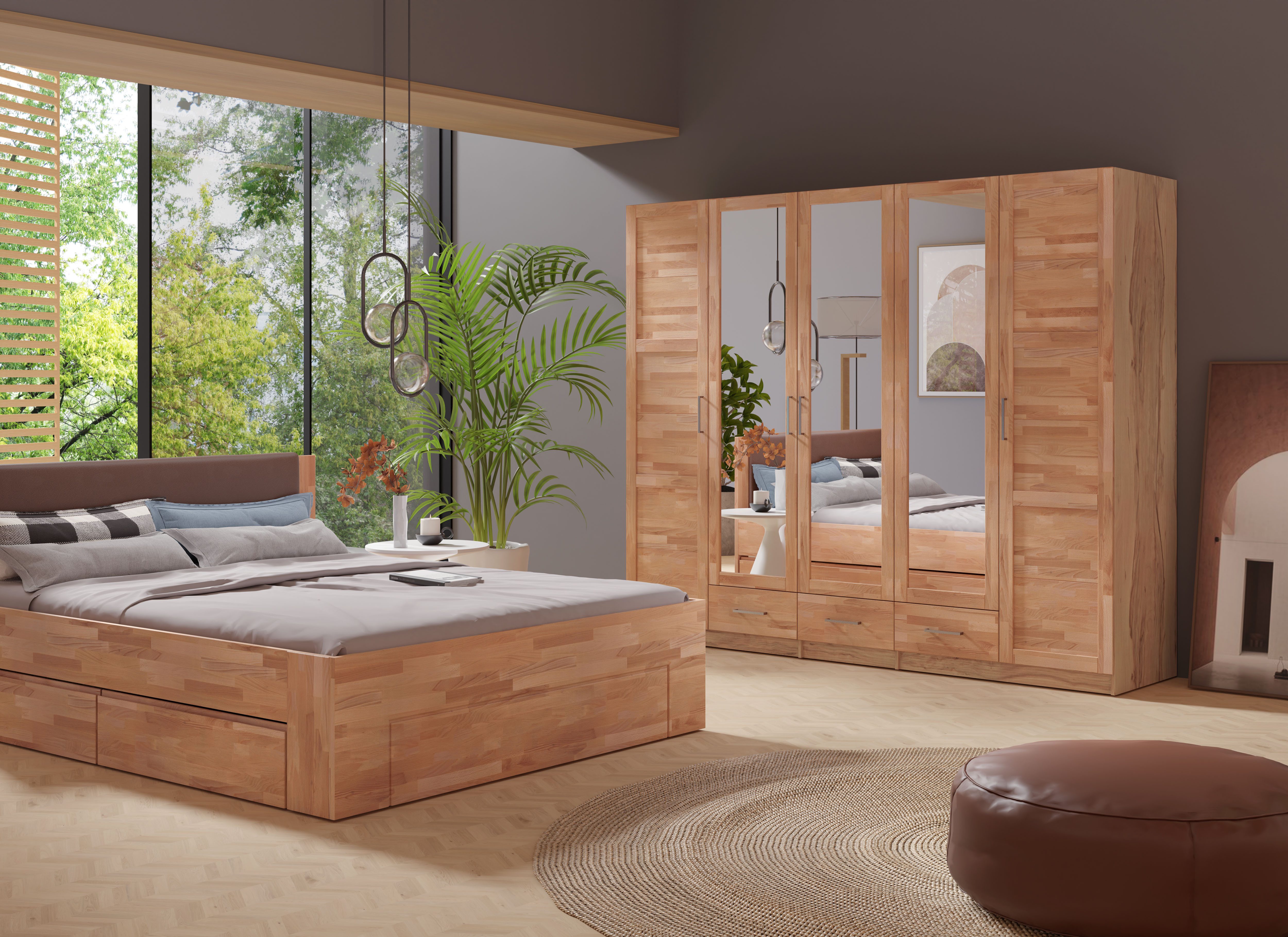 OTTO home Kleiderschrank Sabrina, natürlicher Landhausstil, mit Innenaussta günstig online kaufen