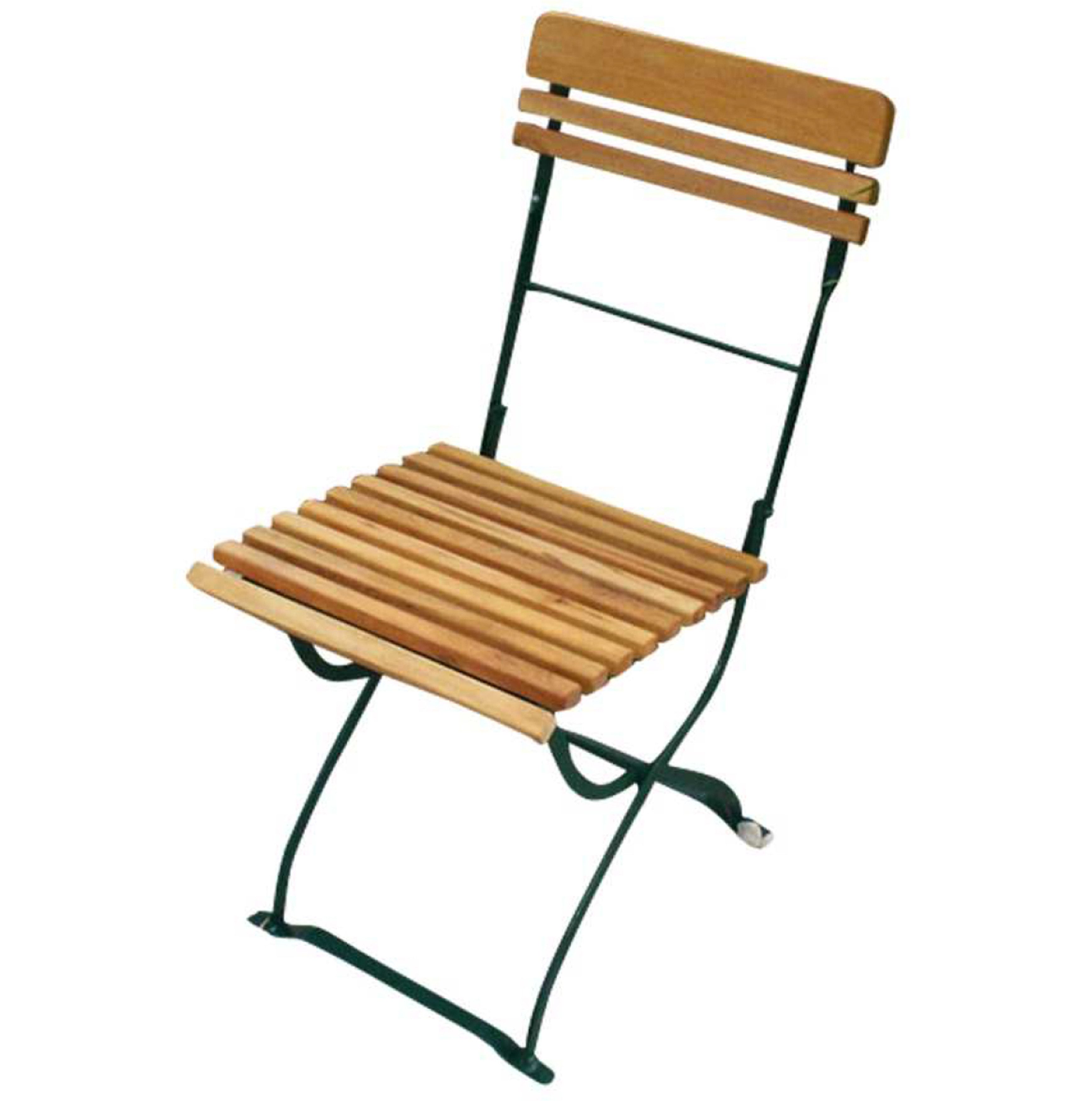 TPFGarden Gartenstuhl BAYERN (2 x Klappstuhl aus Robinienholz - Gestell in Grün pulverbeschichtet), Hochwertiger Outdoor Stuhl mit den Maßen (BxHxT): 40 x 85 x 58 cm