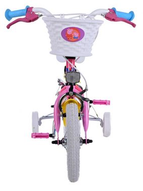 Volare Kinderfahrrad Peppa Pig - Mädchen - 12 Zoll - Pink - Zwei Handbremsen, 85% zusammengebaut, Alter: 3 - 4,5 Jahre, Luftbereifung