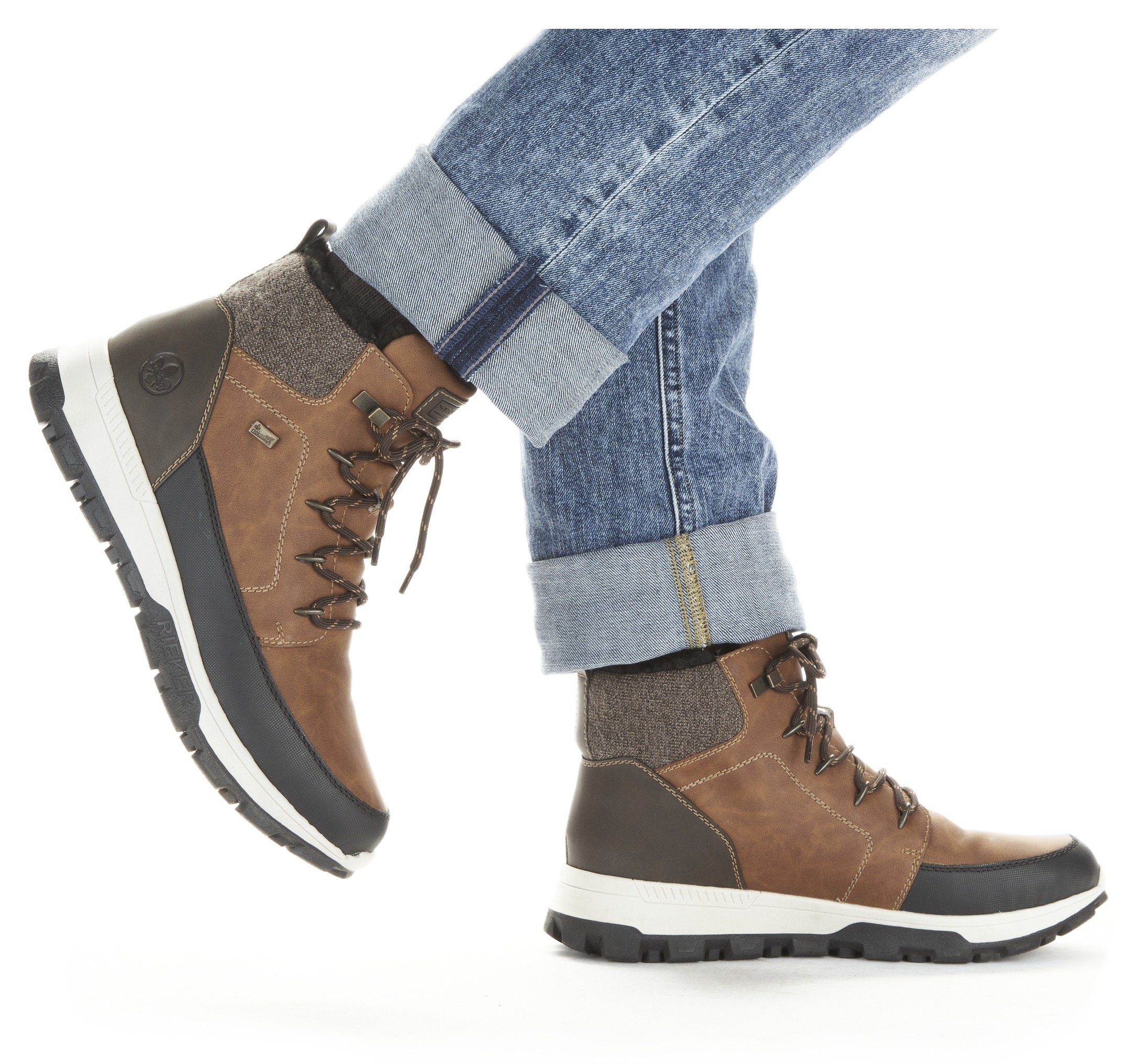 Rieker Schnürstiefelette "Rieker Stiefelette Lederimitat" günstig online kaufen