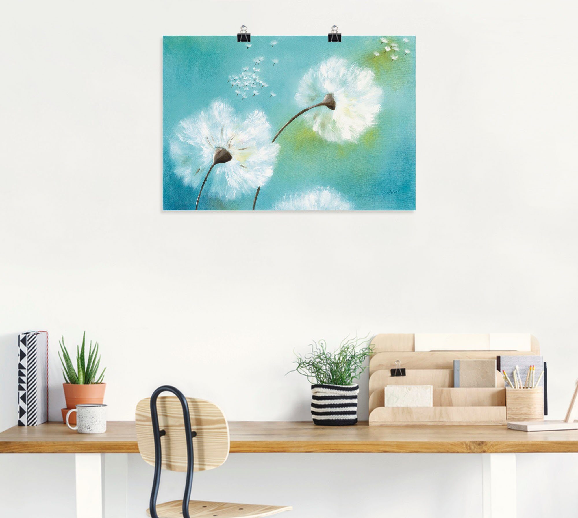 Wandaufkleber (1 Größen St), Alubild, als Pusteblumen, versch. Blumen oder in Leinwandbild, Wandbild Poster Artland