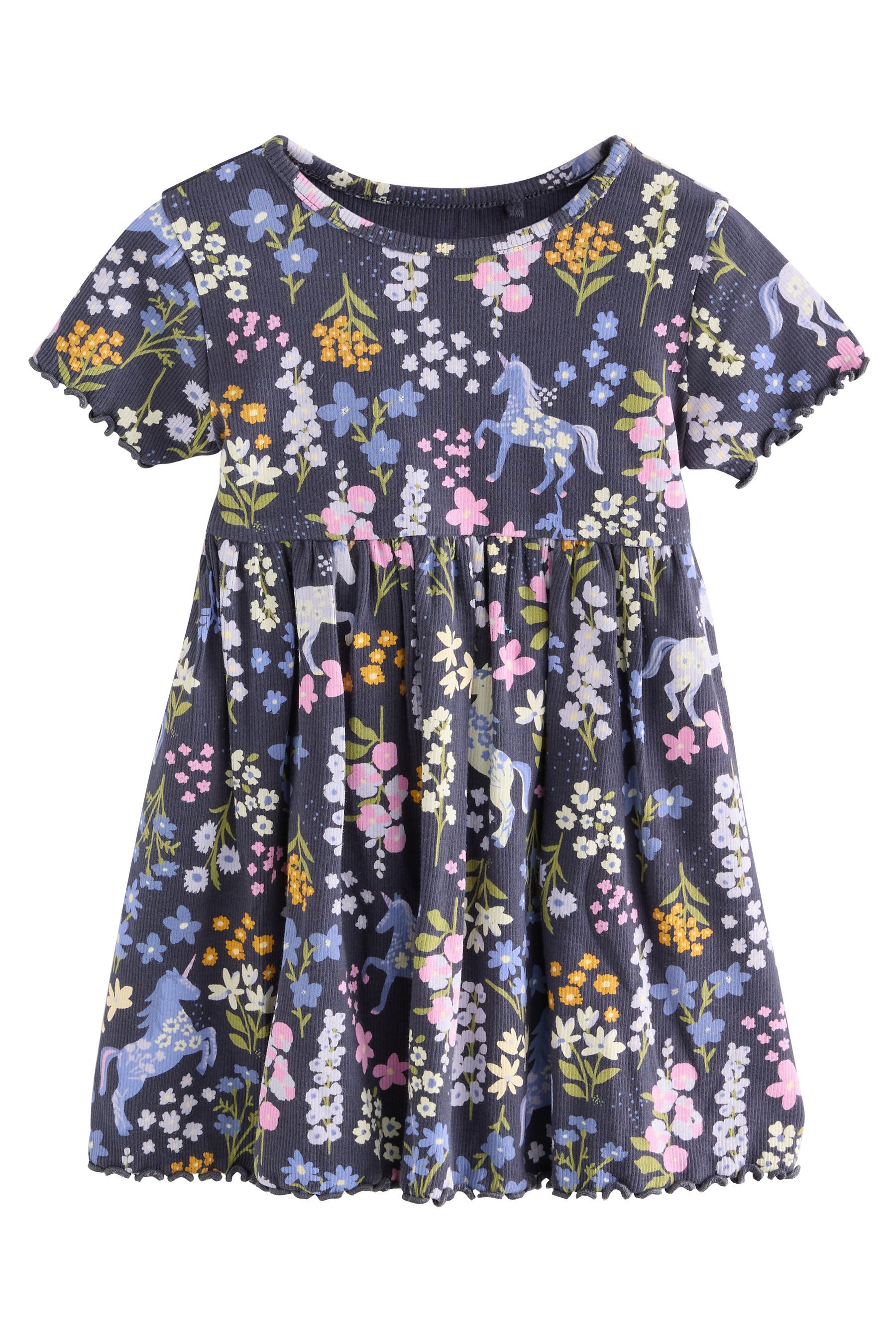 Next Jerseykleid Kurzärmeliges Jersey-Sommerkleid (1-tlg) günstig online kaufen