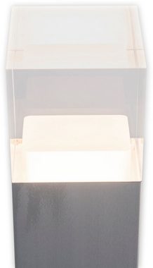 näve LED Außen-Stehlampe Leah, Warmweiß, Edelstahl/Kunststoff in metall blank/opal incl. 15x LED warmweiß IP44