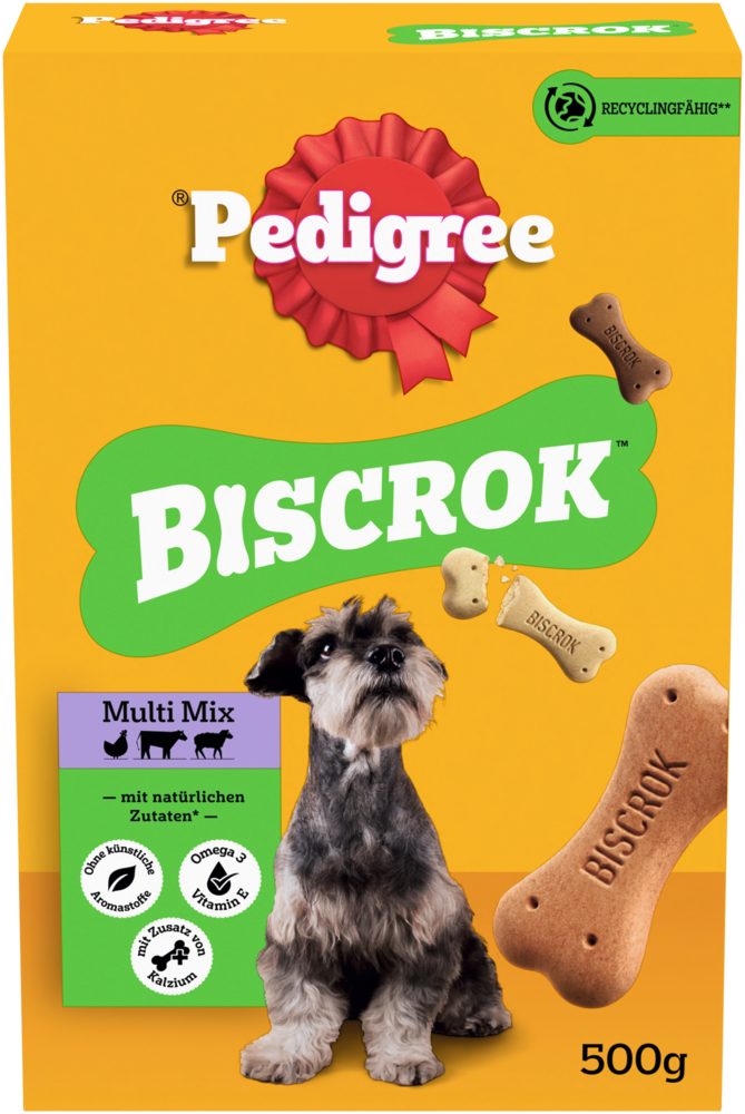Pedigree PEDIGREE® BISCROK™ Karton Multi Mix 6 x 500g, Snack für: Hunde