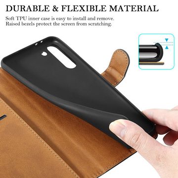 Cadorabo Handyhülle Samsung Galaxy S21 PLUS Samsung Galaxy S21 PLUS, Klappbare Handy Schutzhülle - Hülle mit Kartenfach und Standfunktion