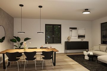 Paulmann LED Deckenleuchte Hildor Smart Home Zigbee 30W 400 mm Schwarz 230V Metall/Kunststoff, LED fest integriert, Warmweiß, dimmbar