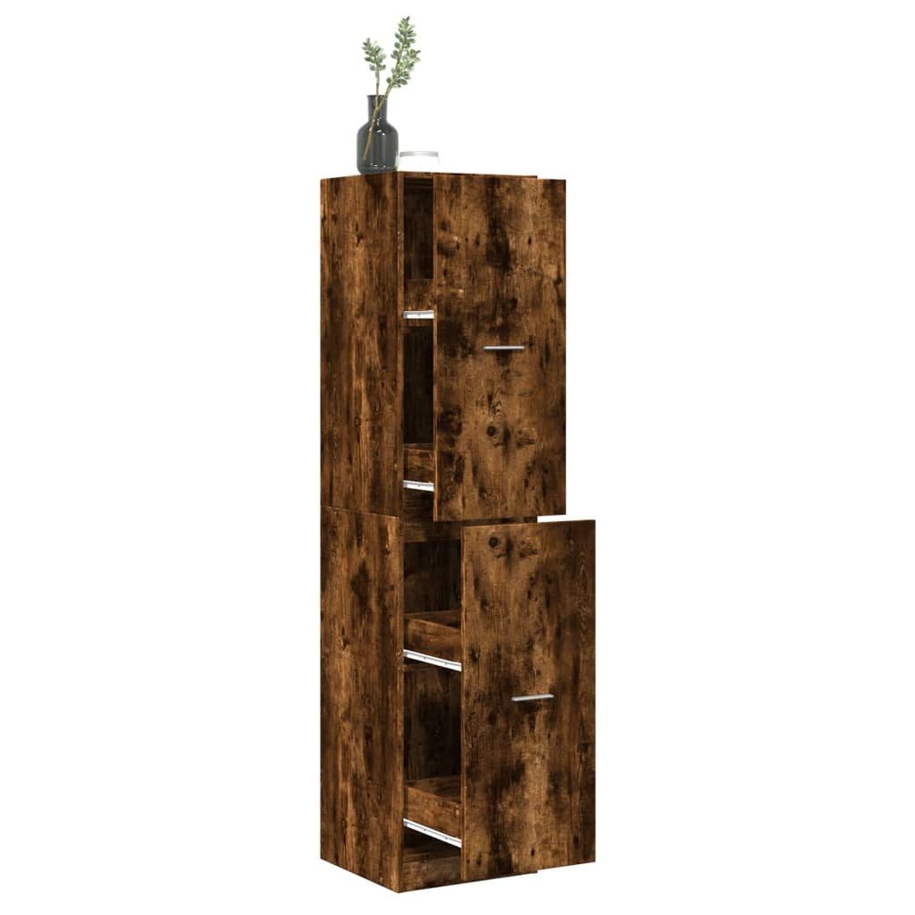 vidaXL Apothekerschrank 40 x 41 x 1745 cm Apothekerschrank Räuchereiche 40x41x174,5 cm Spanpla