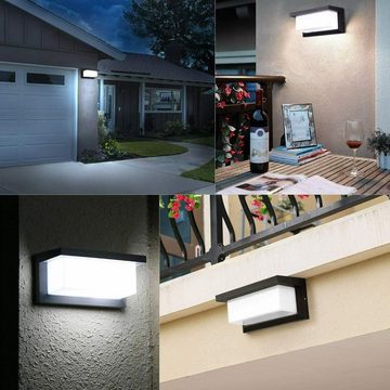 LETGOSPT Außen-Wandleuchte 18W LED Wandleuchte mit Bewegungsmelder, Modern Außen Innen lampe, LED fest integriert, Wasserdicht IP65 Wandlampe, Modern Außenlampe für Terrasse Eingang