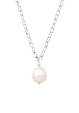 Elli Premium Perlenkette Barock Süßwasserzuchtperle Natur 925 Silber