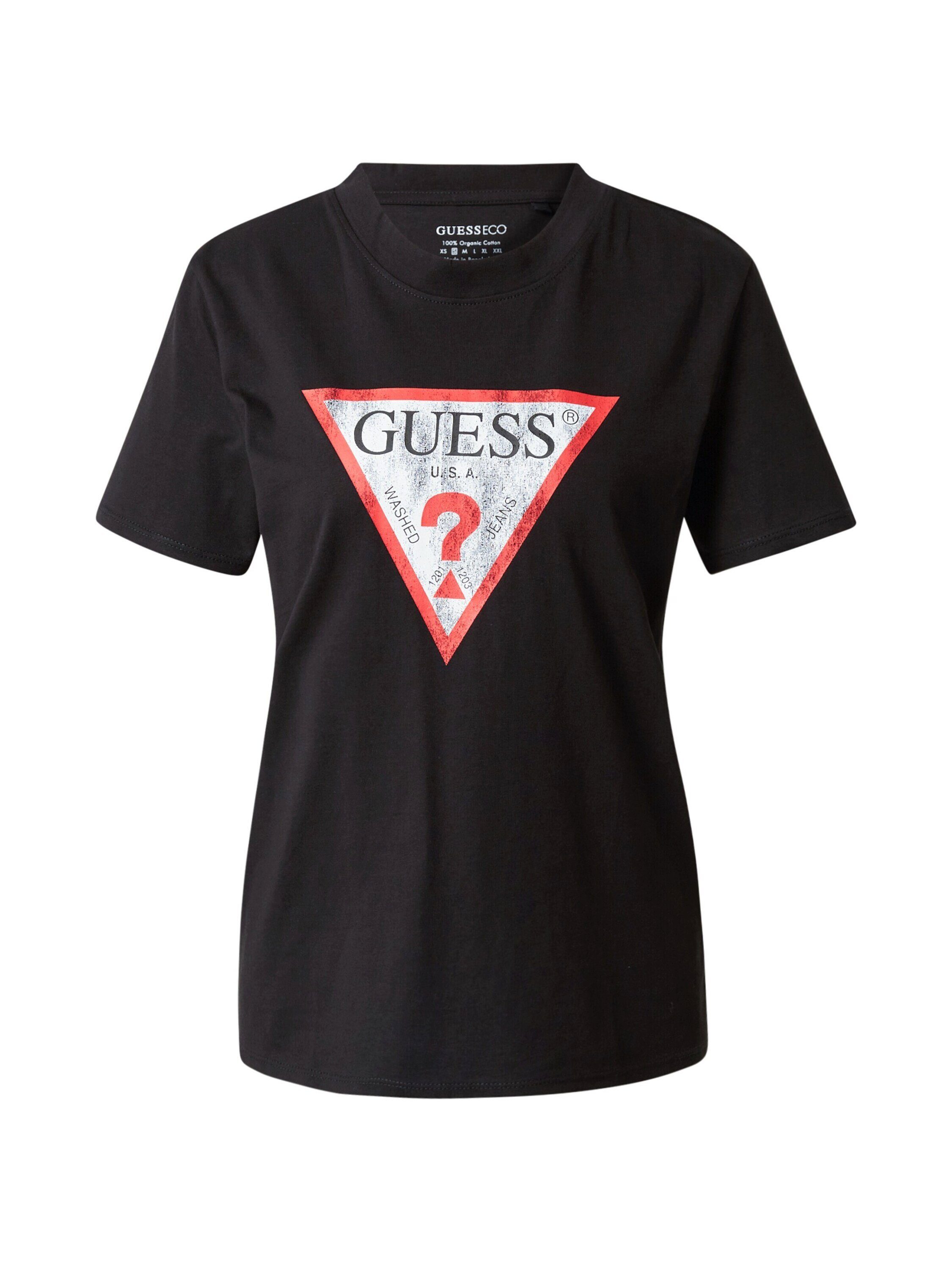 Guess T-Shirt Classic (1-tlg) Weiteres Detail, Plain/ohne Details