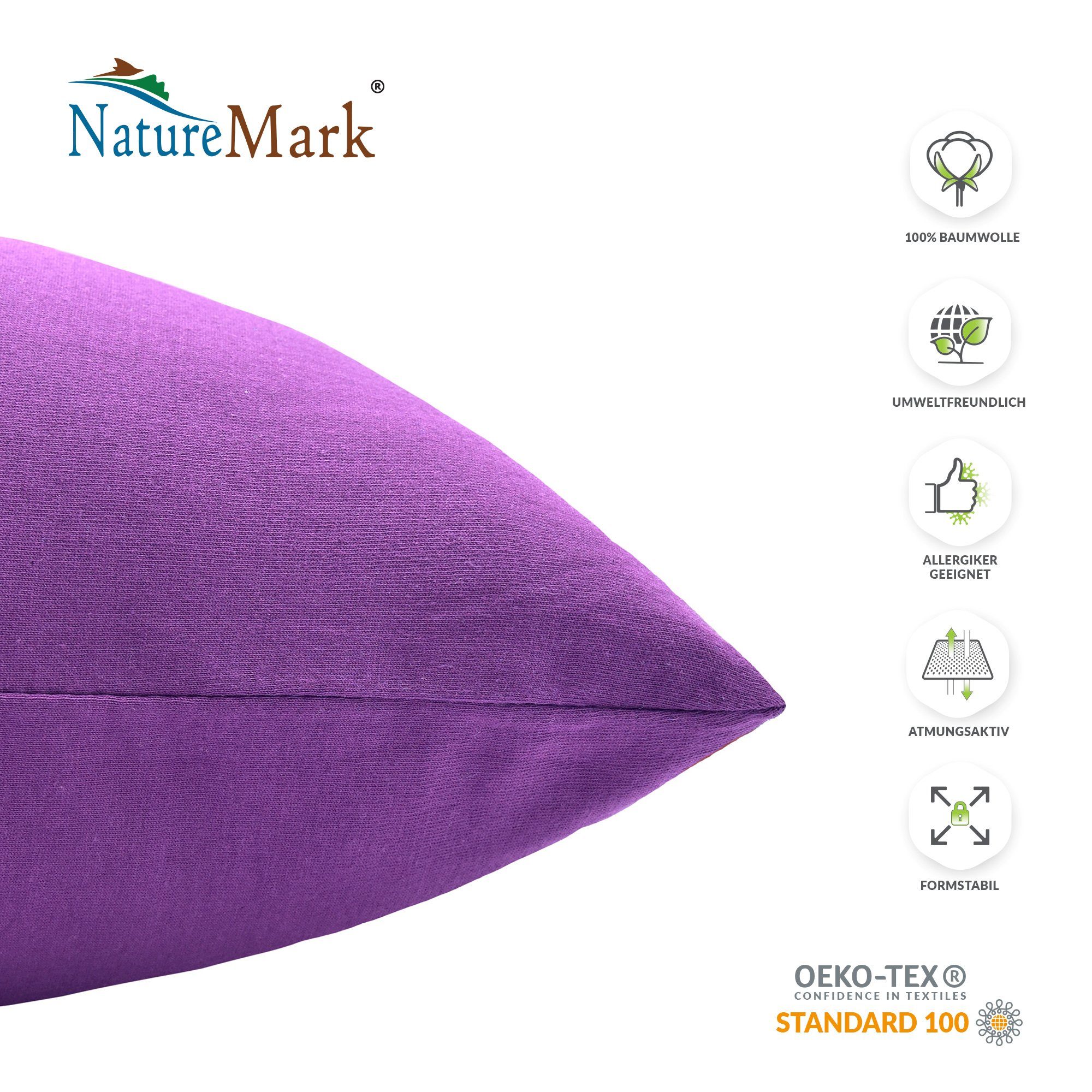 NatureMark Kissenbezüge 2er Pack Jersey Kissenbezug günstig online kaufen