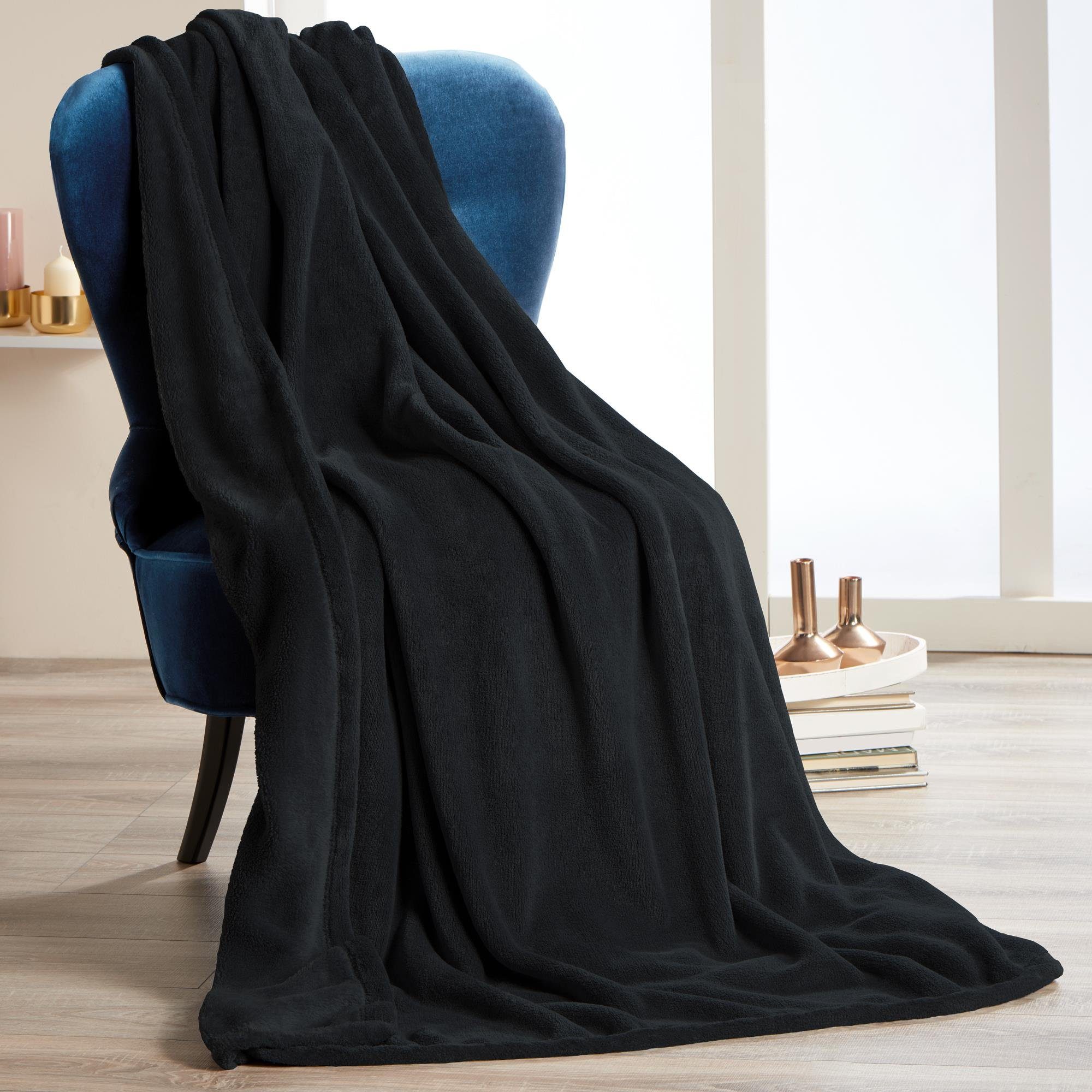 Wohndecke Quebec Kuscheldecke Tagesdecke Fleece weich günstig online kaufen