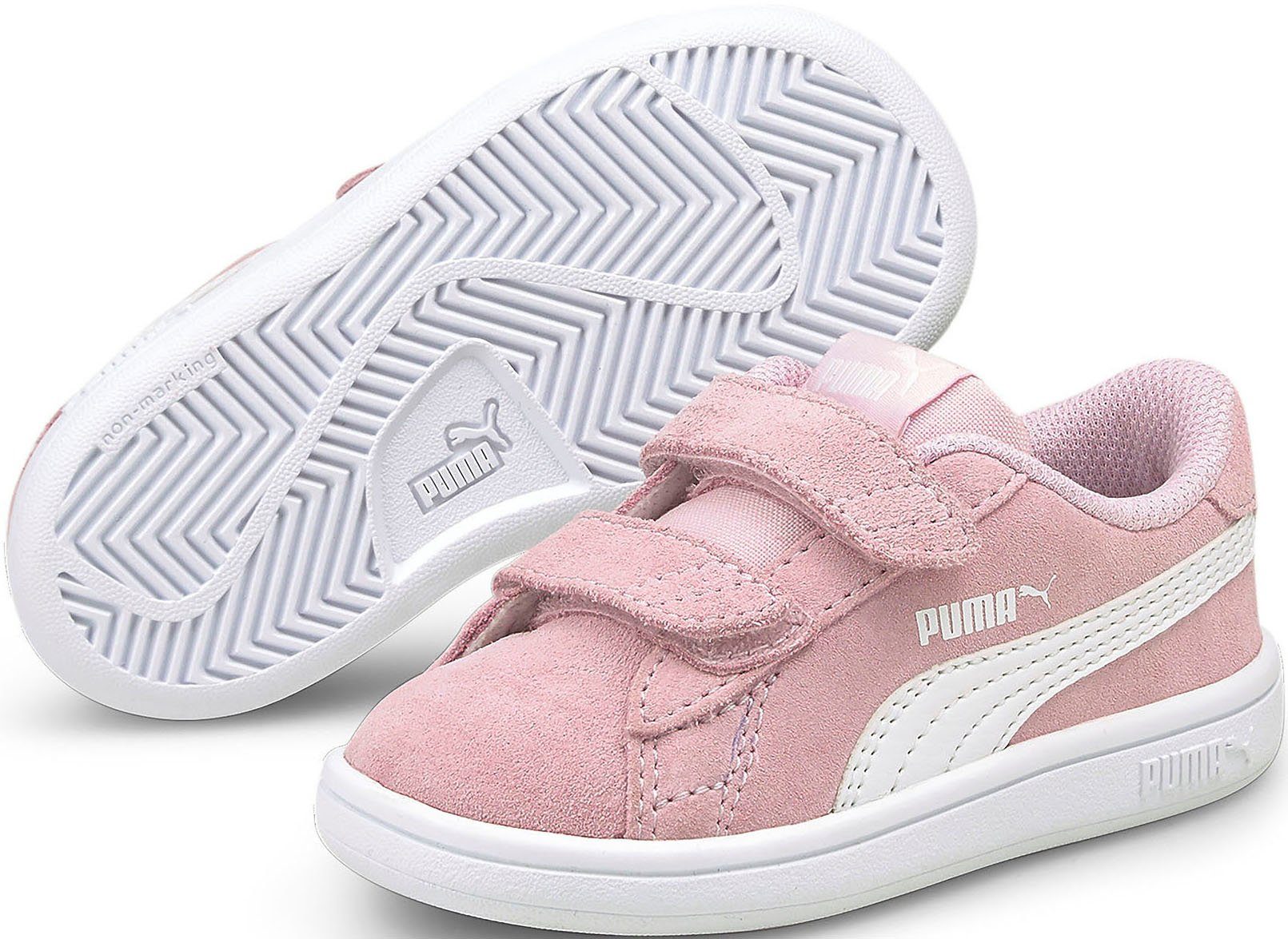 V PUMA SMASH rosa INF Sneaker V2 mit PUMA SD Klettverschluss