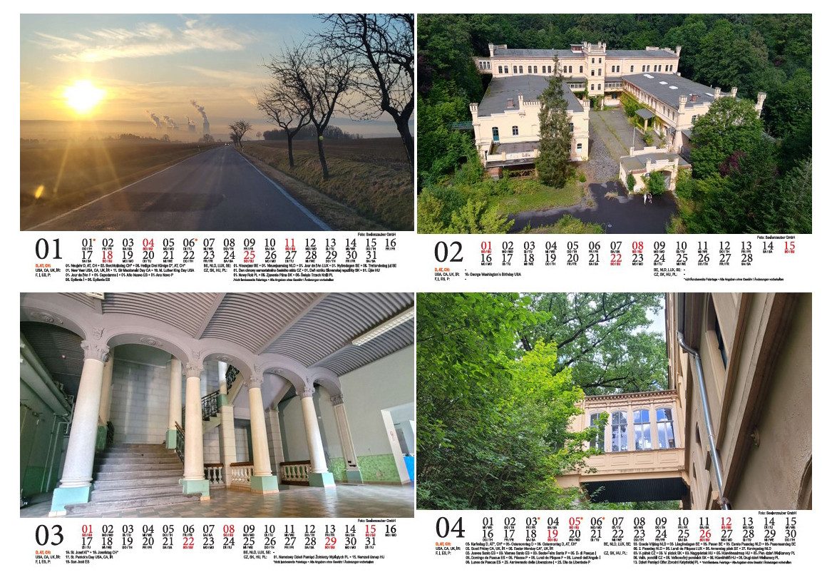 Seelenzauber Wandkalender Reisezauber Rosenwerk Flachsspinnerei Hirschfelde DIN A5 Kalender 2026