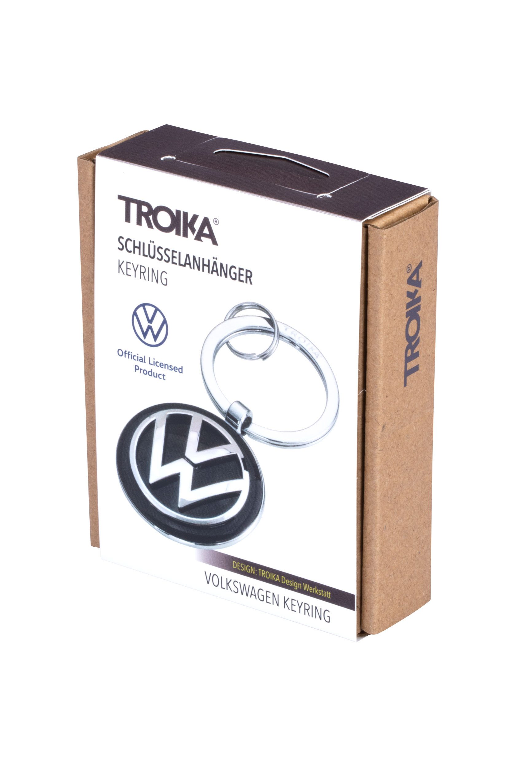 TROIKA Schlüsselanhänger Volkswagen, Offiziell lizensierte VW Schlüsselanhänger, 4 Ausführungen (1-tlg., exklusives Lizenzprodukt), mit Leder, Metall oder Karab – Bild 5 von 5