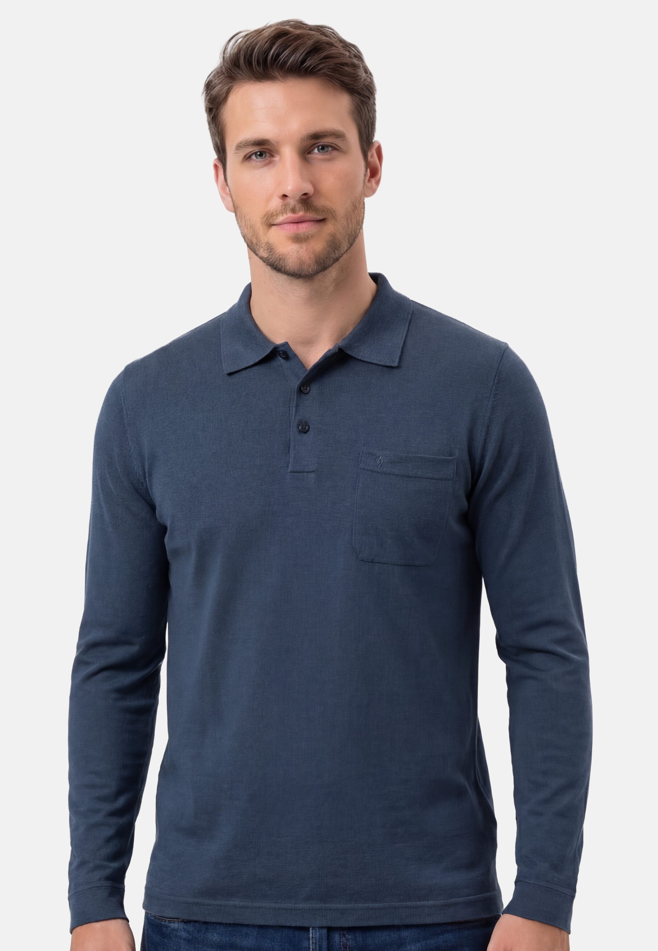 Langarm-Poloshirt Basic