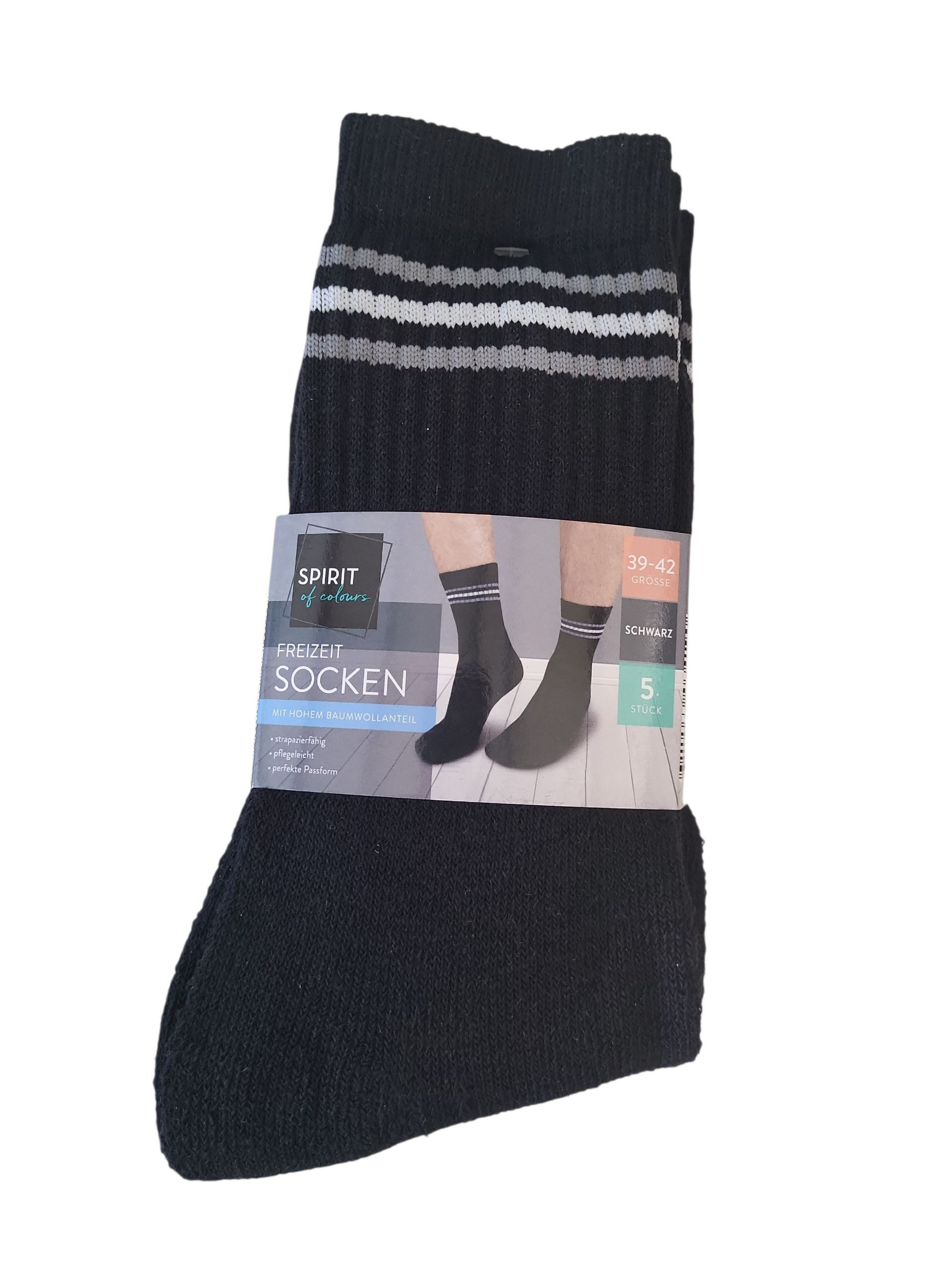 Freizeitsocken Spirit of Colours 5 Paar Freizeit Socken Baumwolle Gr.39-42