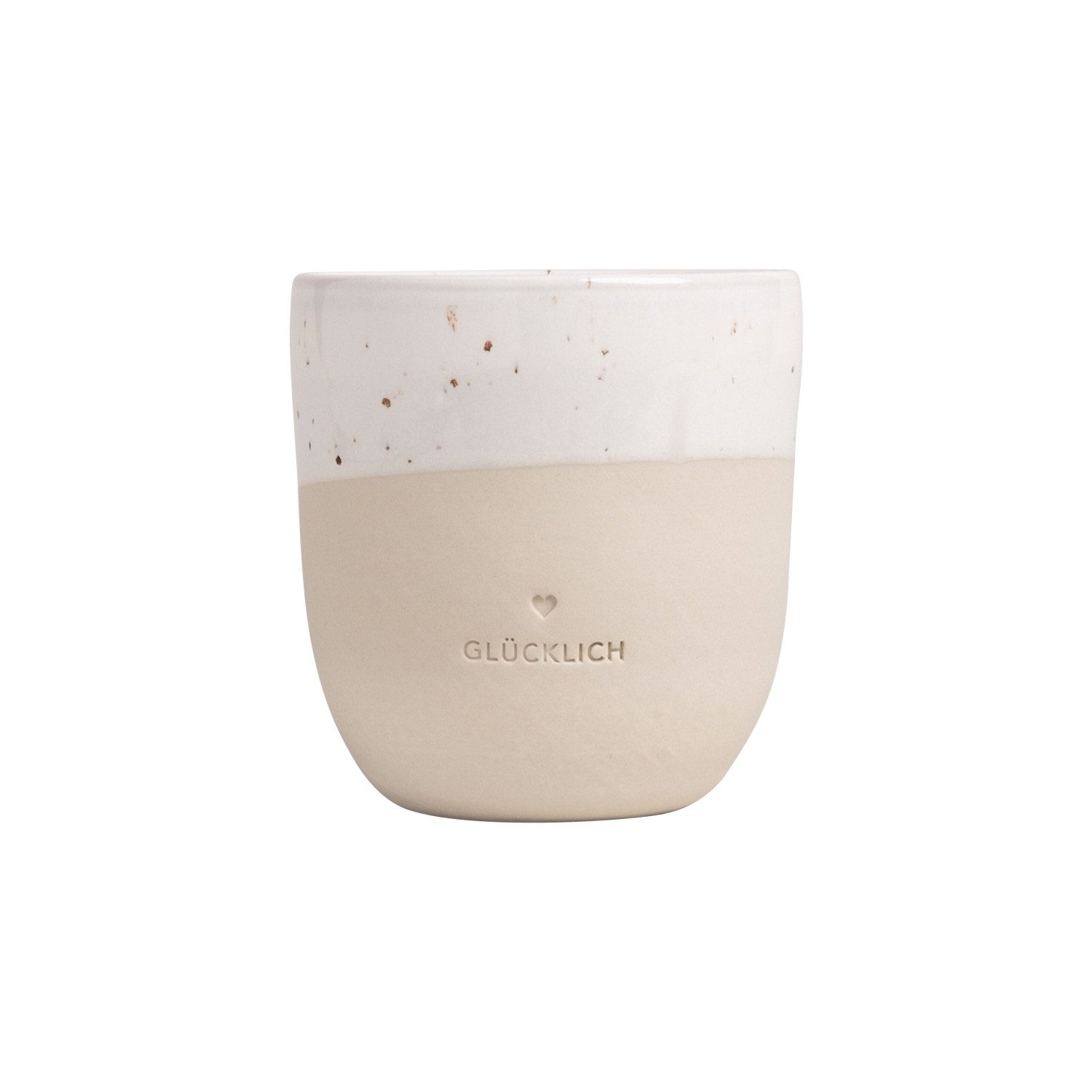Eulenschnitt Becher Eulenschnitt Kleiner Becher Glücklich 200ml, 1-tlg., Steingut