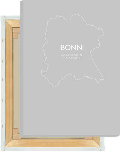 MOTIVISSO Leinwandbild Bonn Koordinaten #7