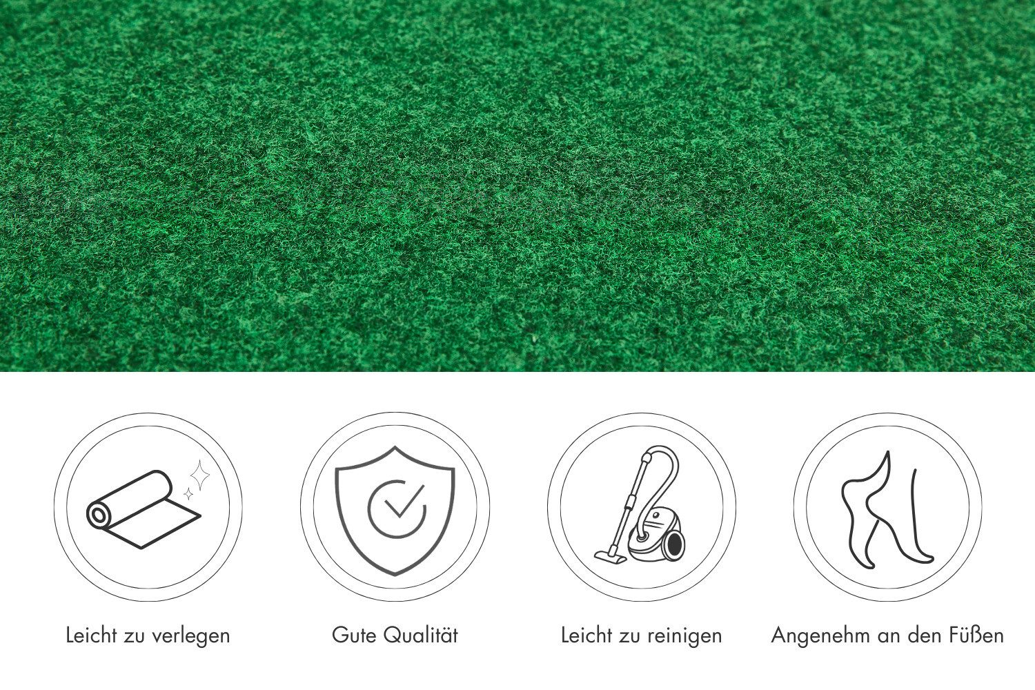 misento Kunstrasen Einfach, rechteckig, Höhe: 4 mm, Rasenteppich für Balkon und Terrasse mit Drainage-Noppen
